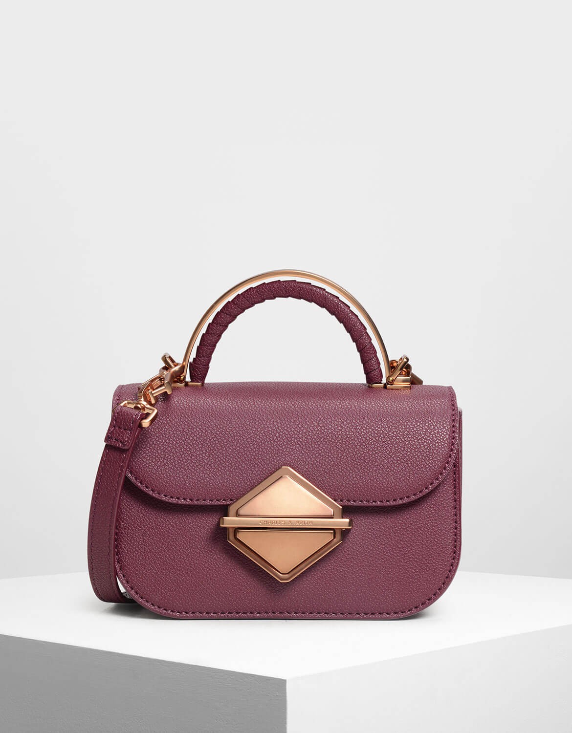 charles and keith purple bag