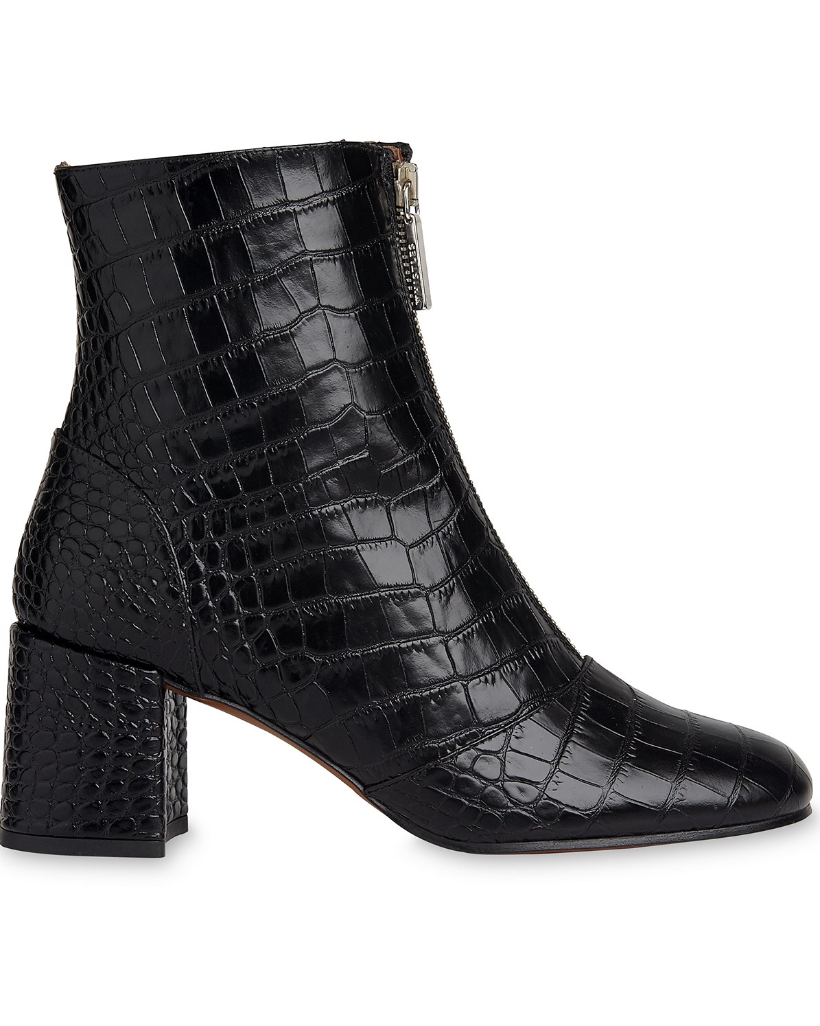 rowan croc zip front boot