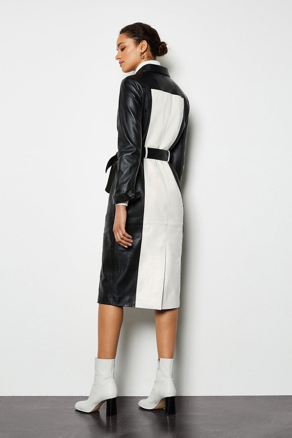 karen millen leather dress