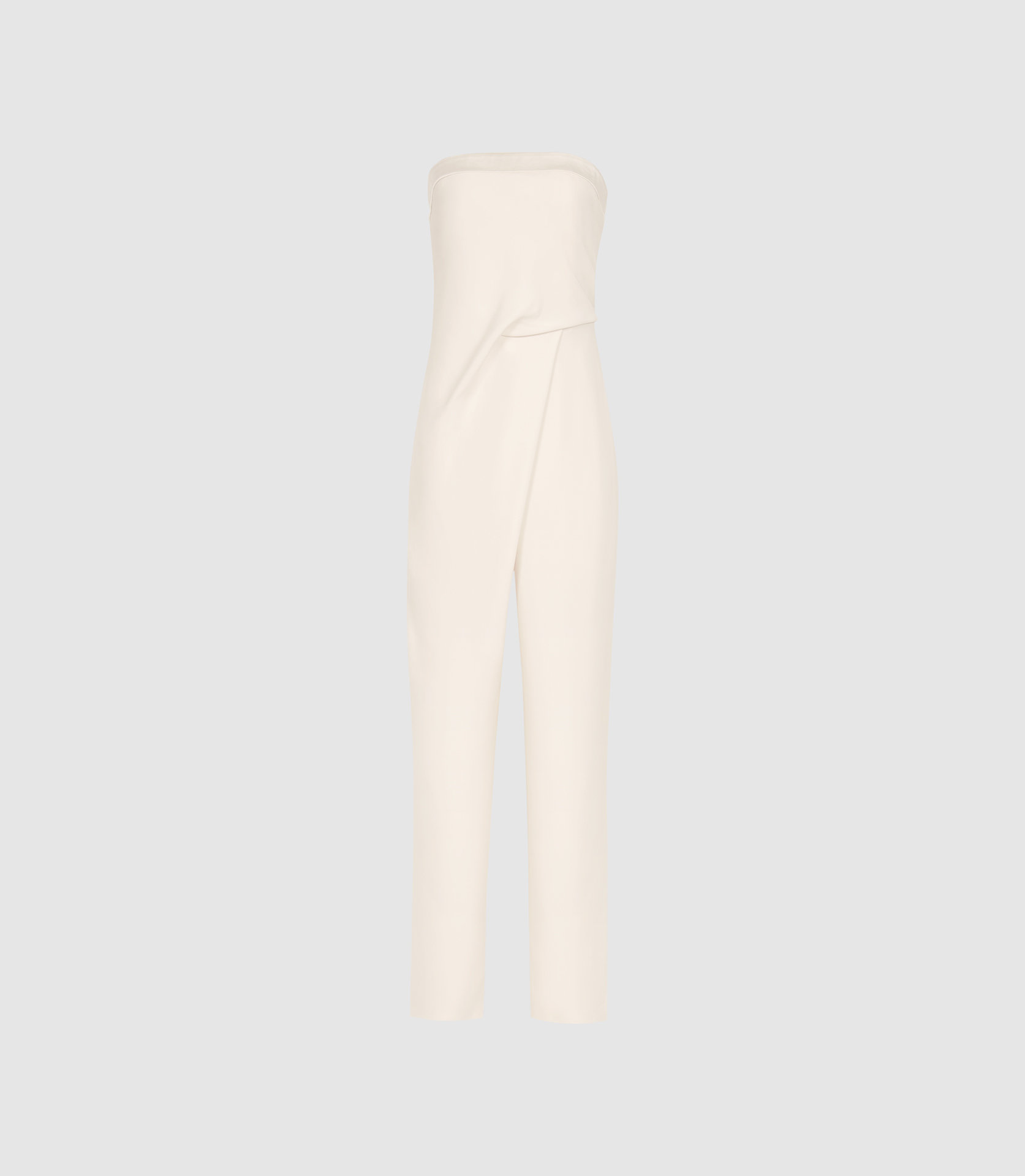satin bandeau jumpsuit