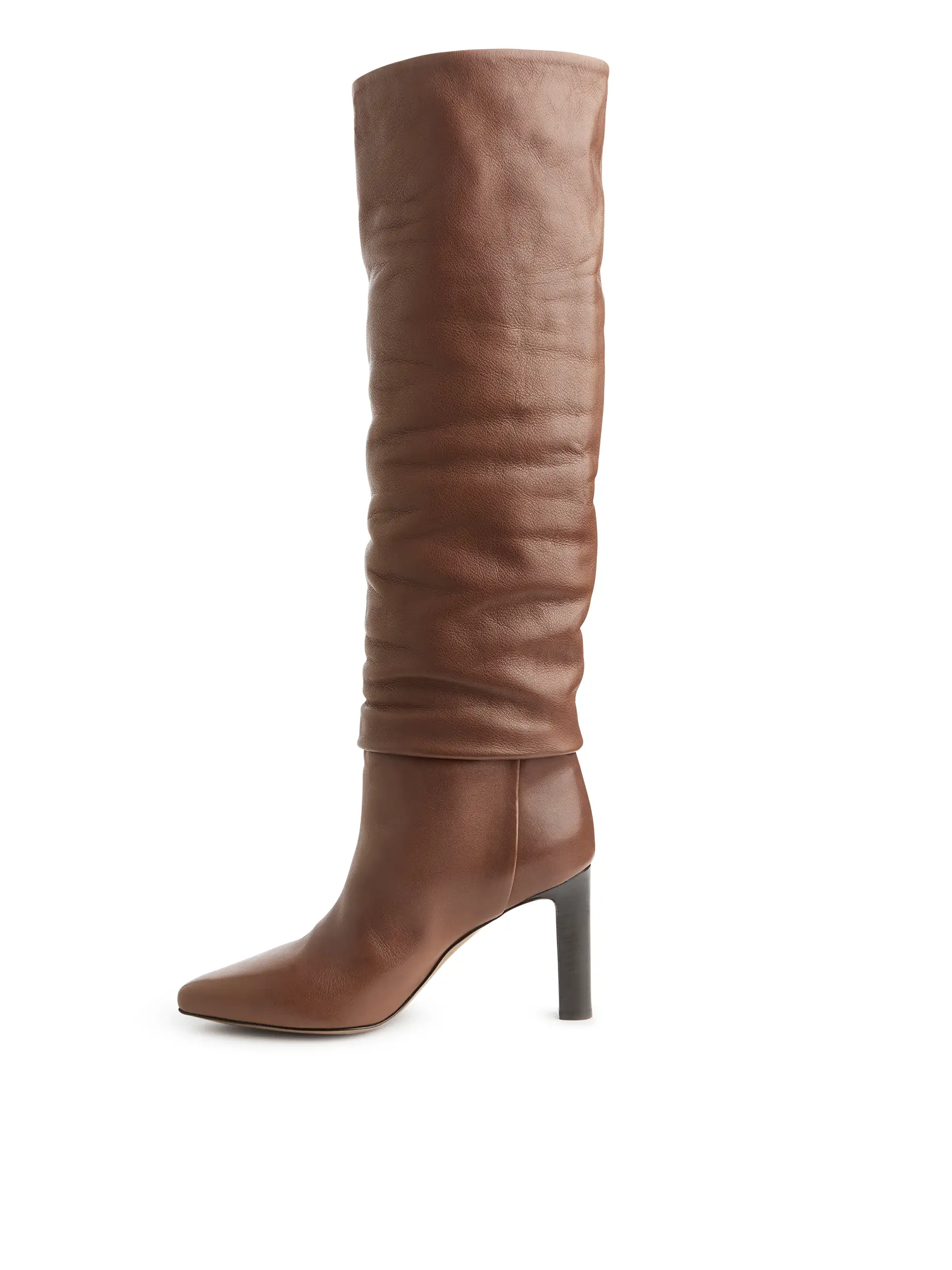 arket high heel leather boots