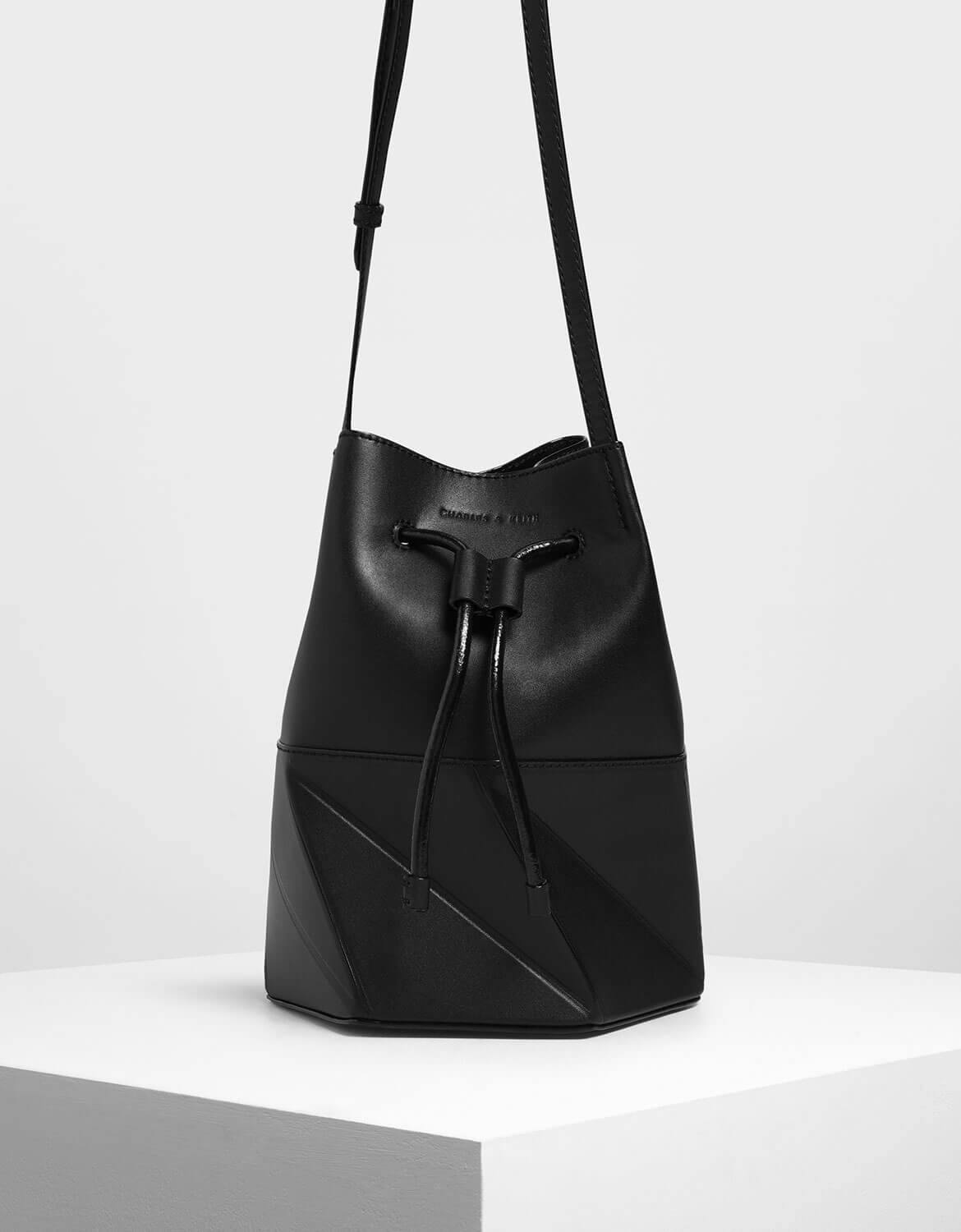 charles and keith drawstring bucket bag