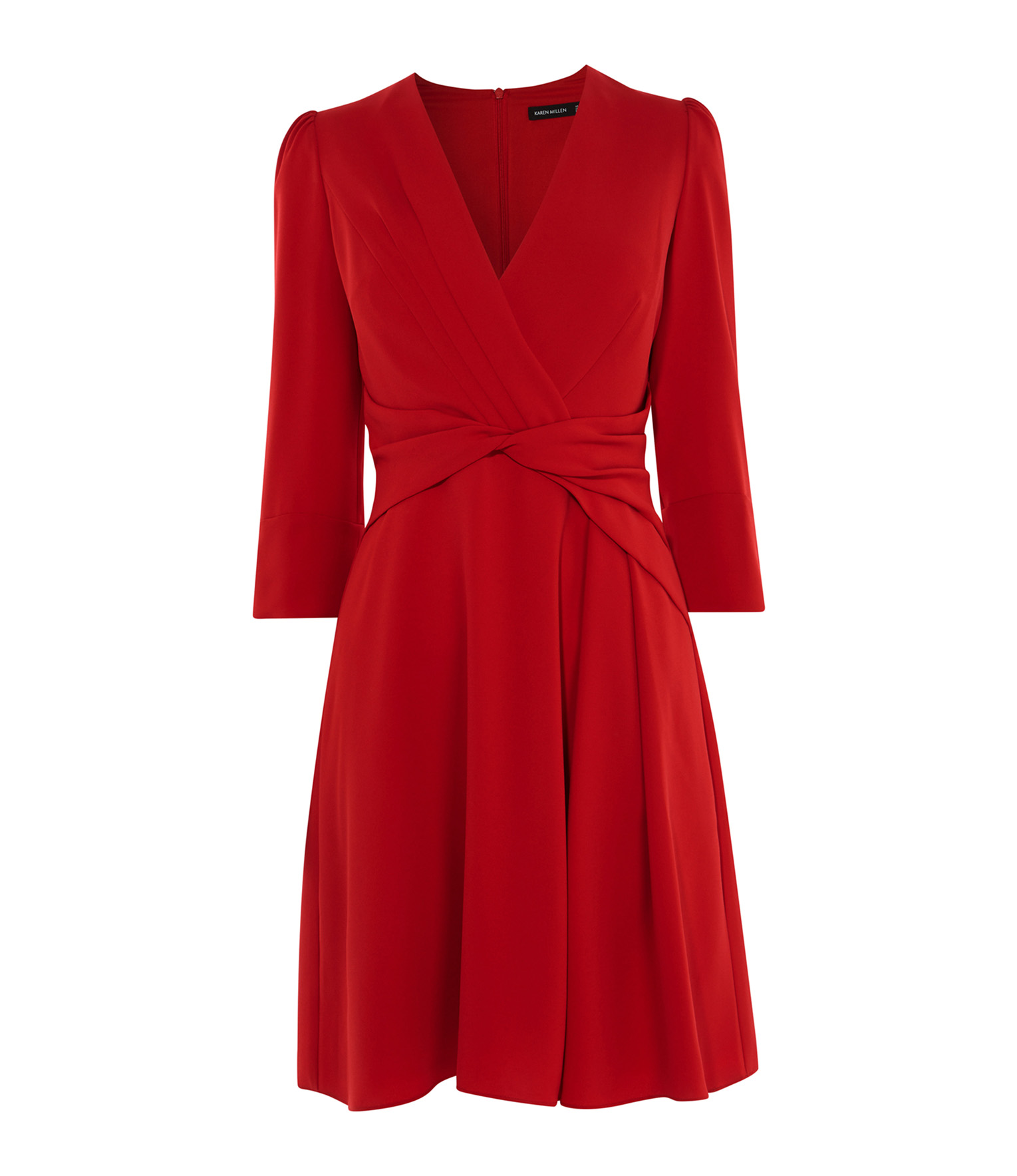 karen millen red wrap dress