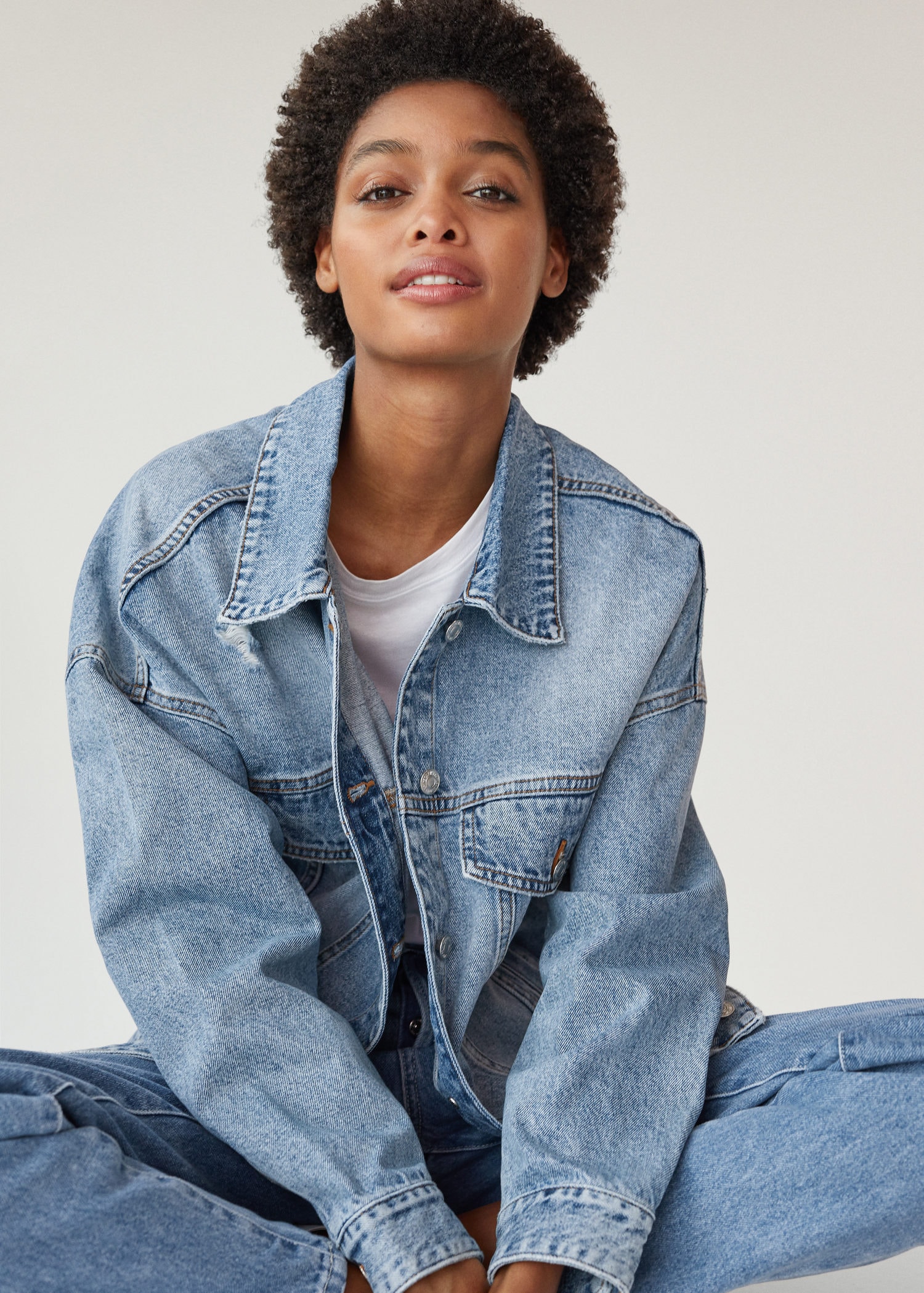 mango oversized denim jacket
