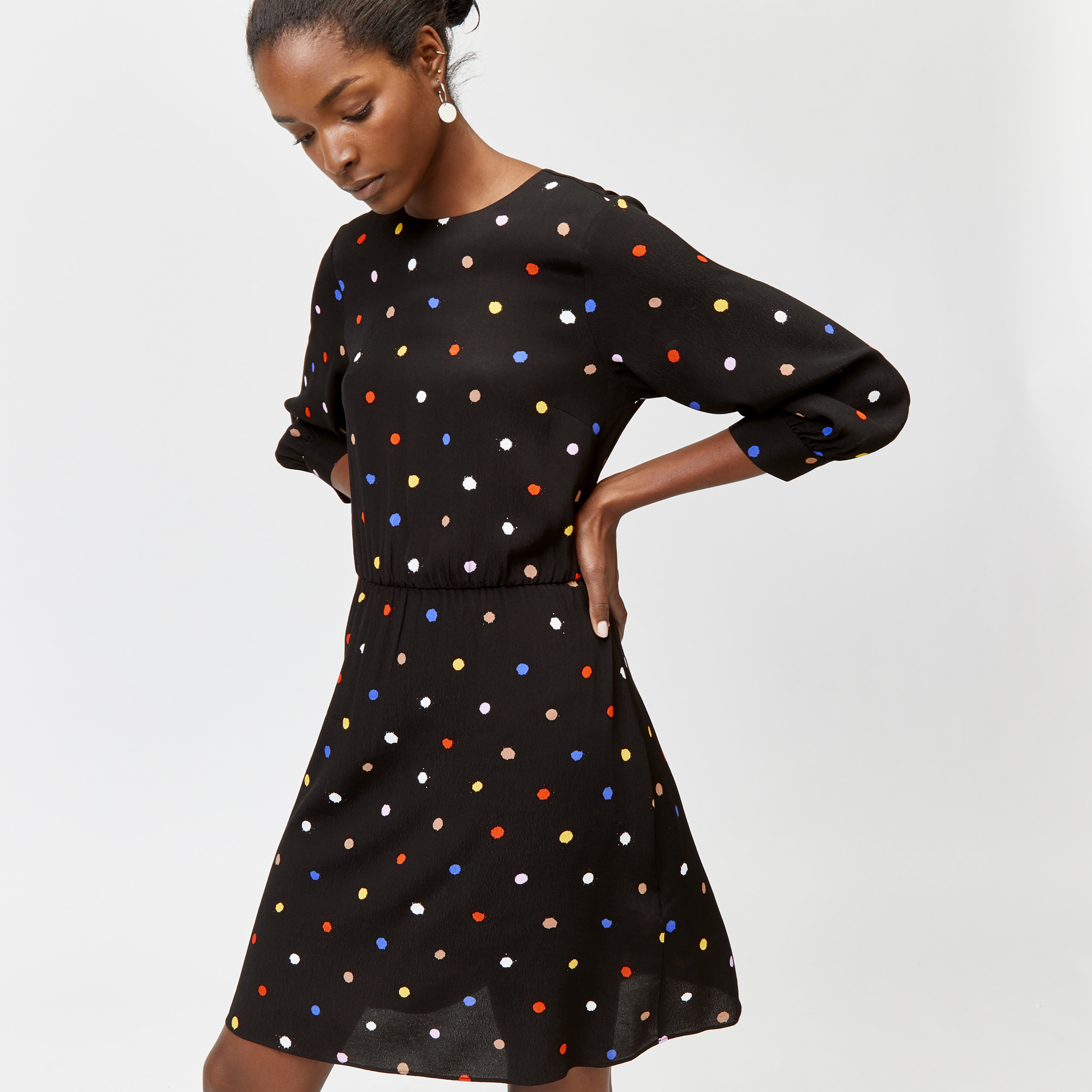 multi coloured spotty dress