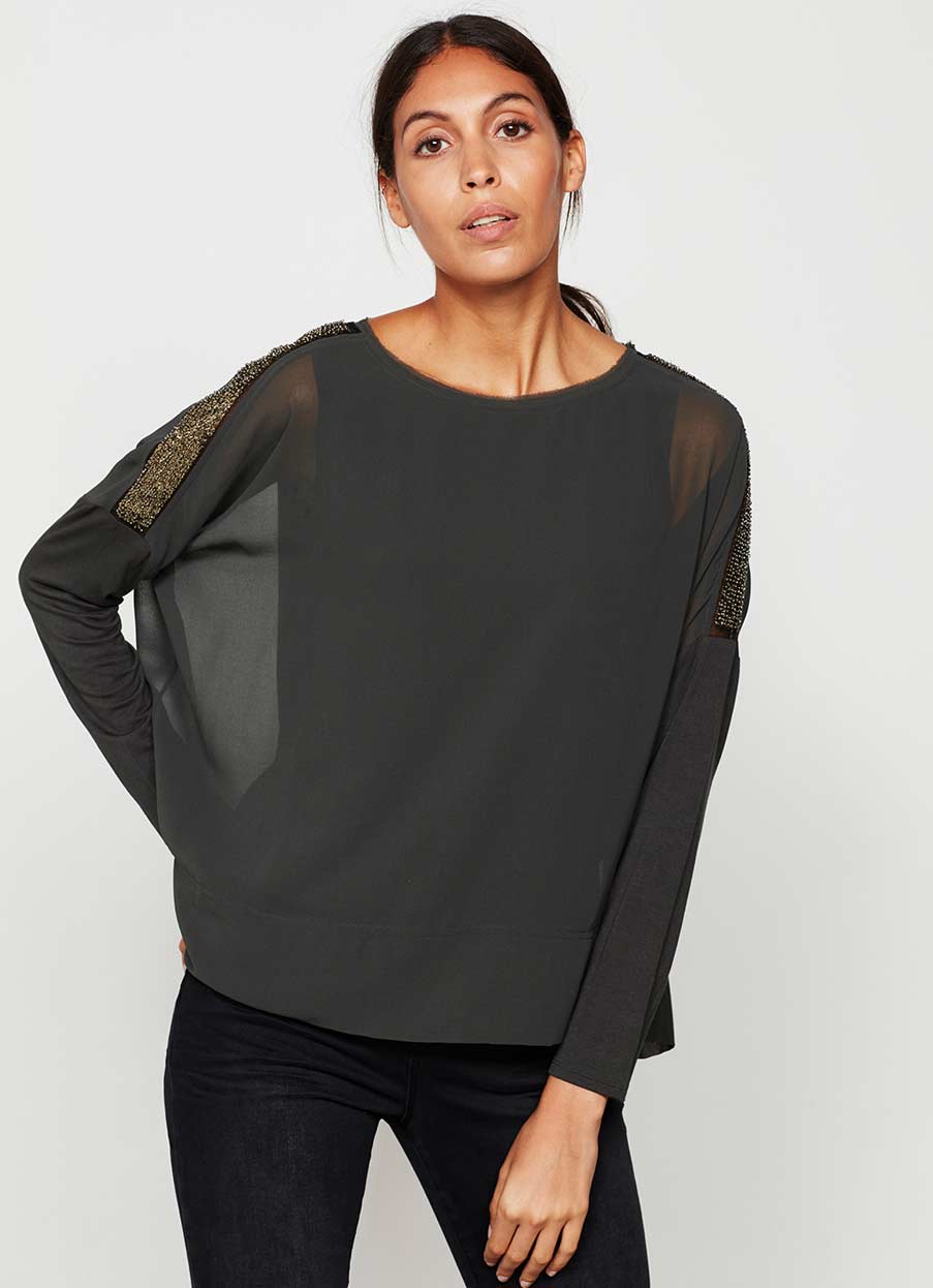 mint velvet sequin shirt