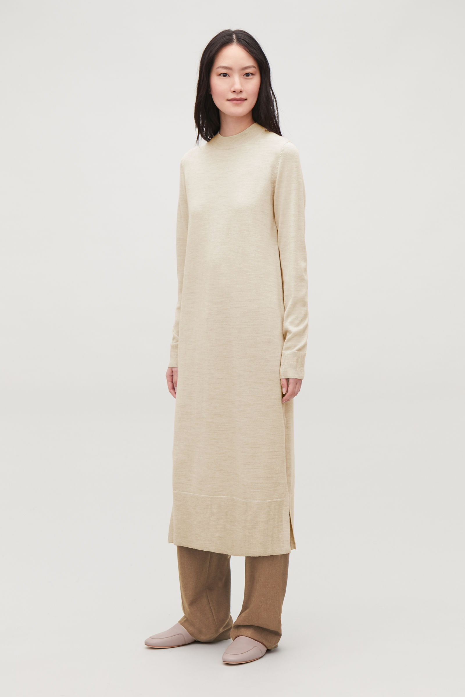 Long Wool-Knit Dress | Endource