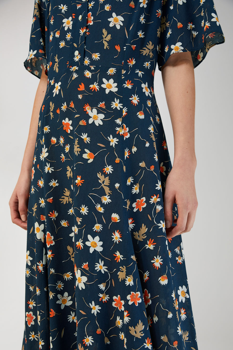 F. Ducharne Floral Crepe Dress | Endource