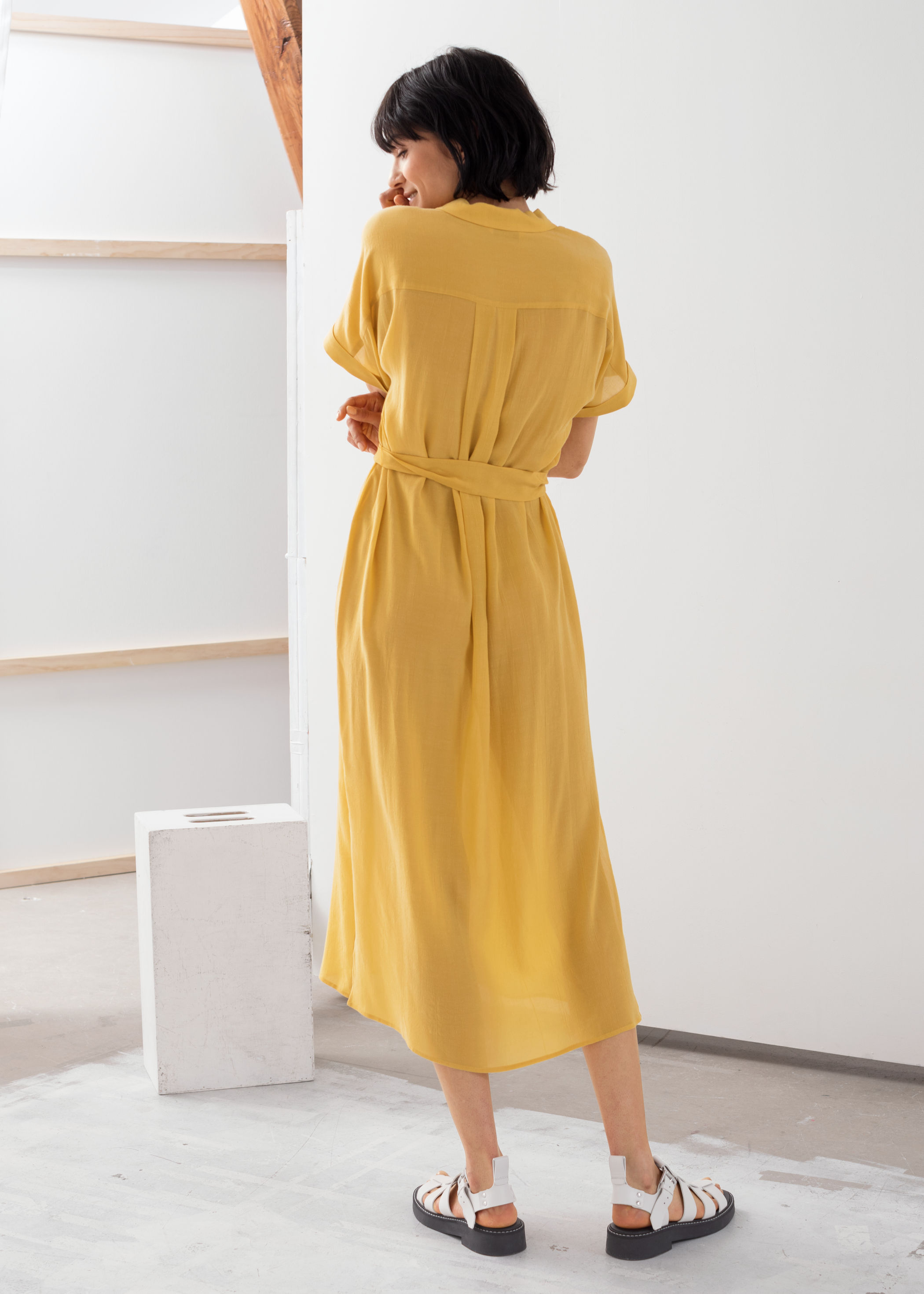 & other stories yellow dress