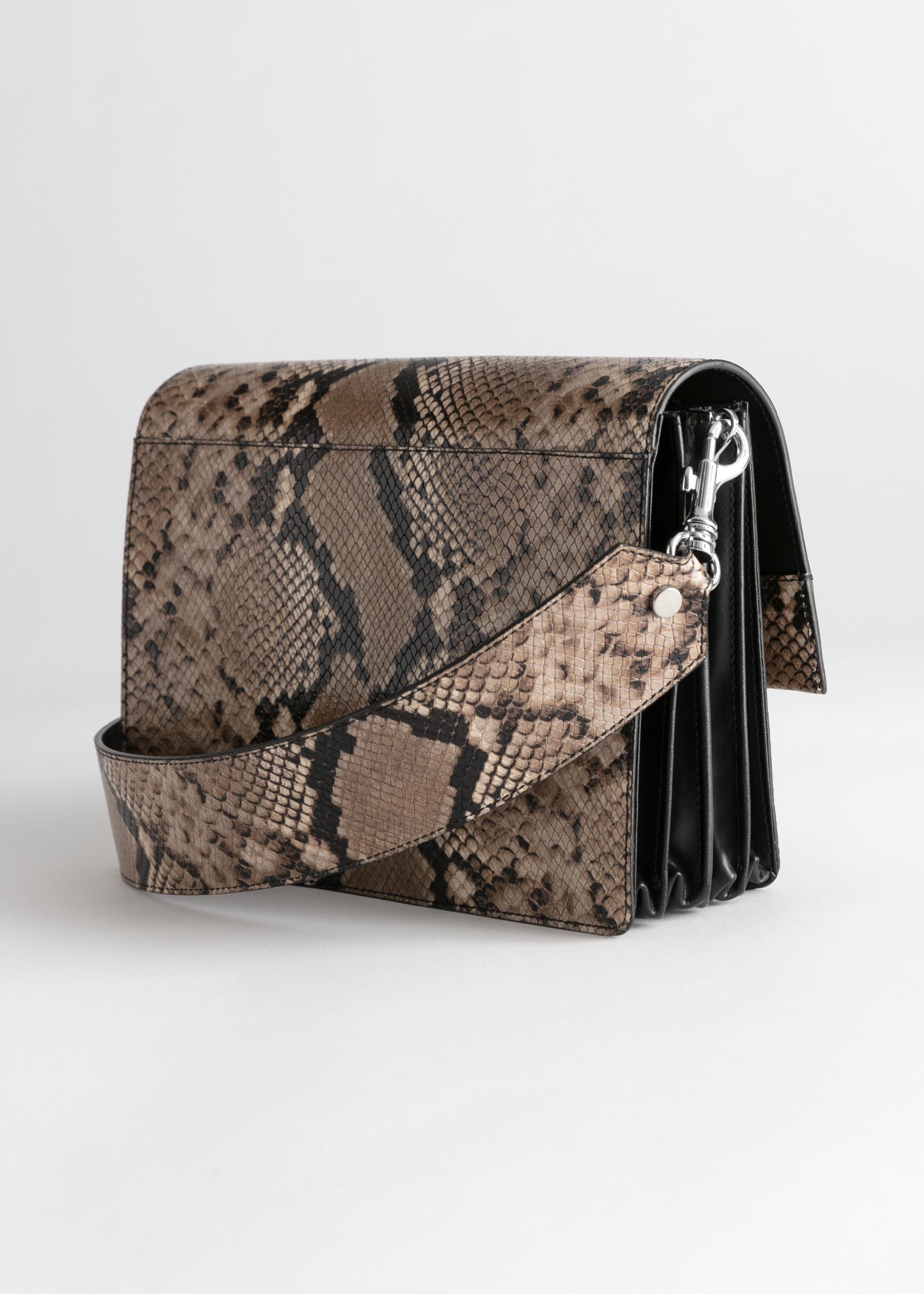 black leather across body bag