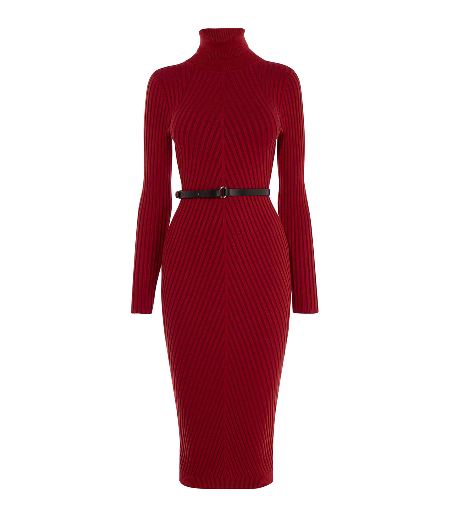 karen millen ribbed knit bodycon dress