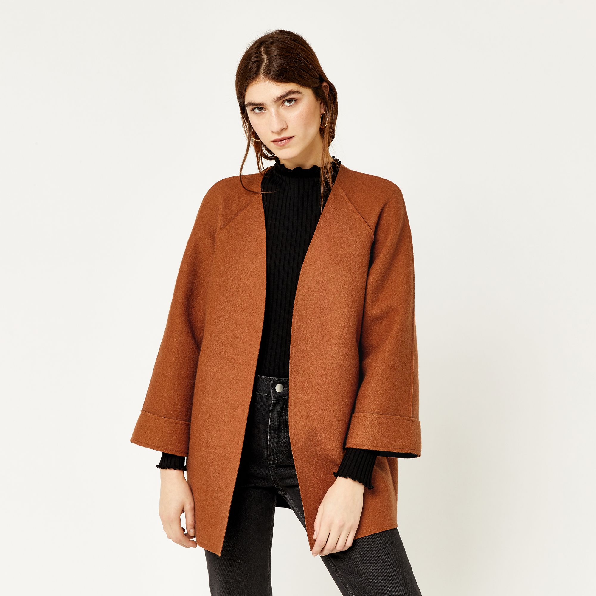 Short Bonded Swing Coat