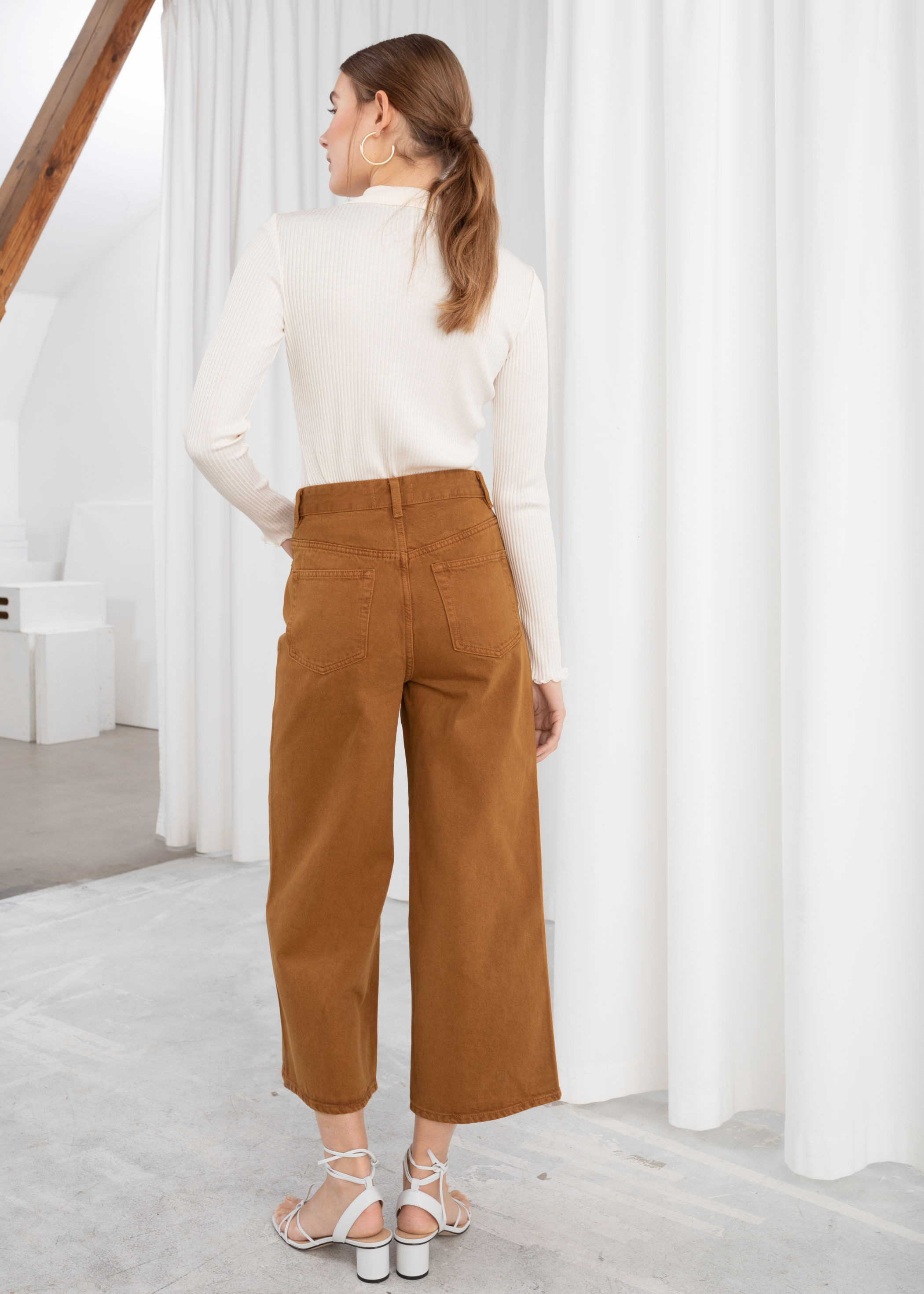 high waisted culotte jeans