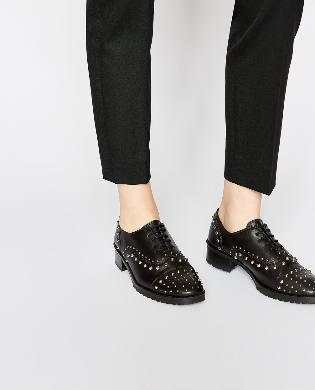 studded derby shoes