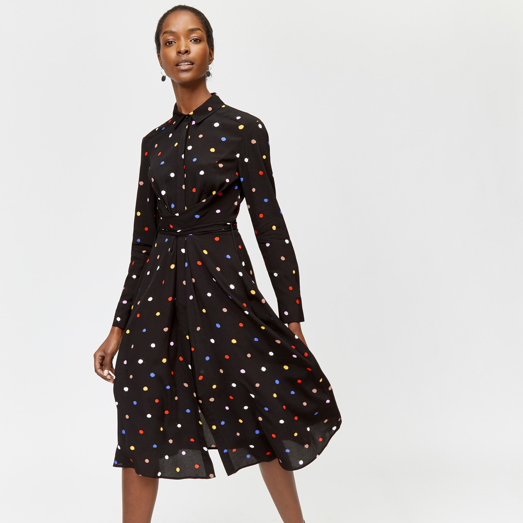 warehouse multi spot dress