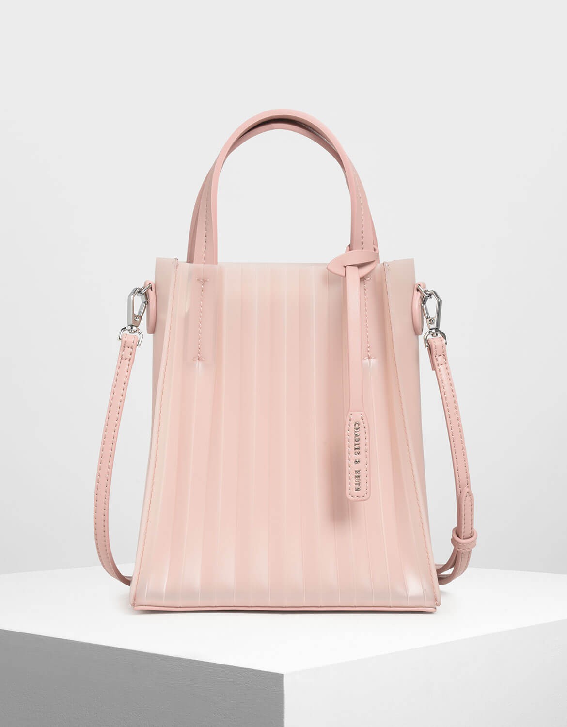 charles & keith translucent tote bag