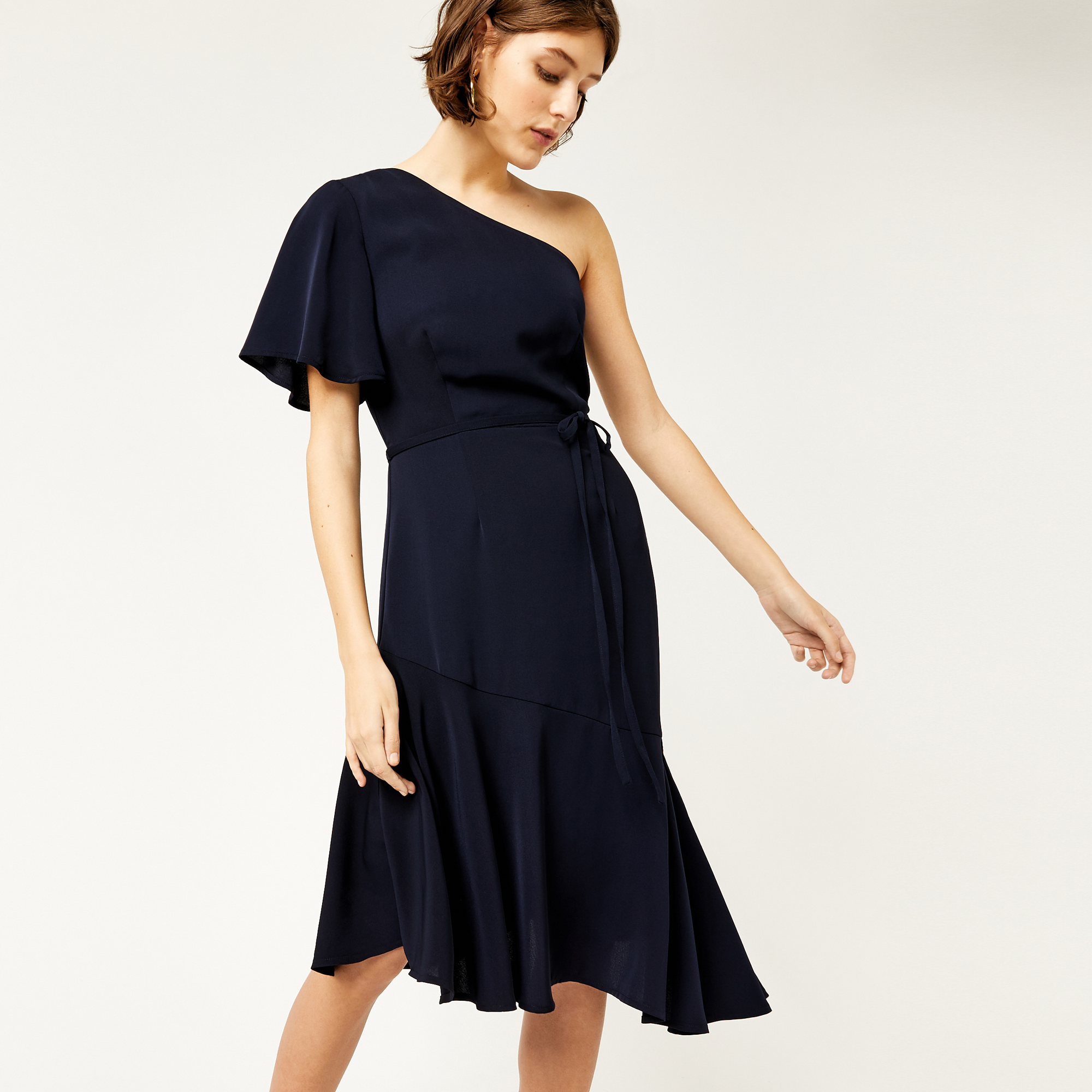 warehouse one shoulder dress