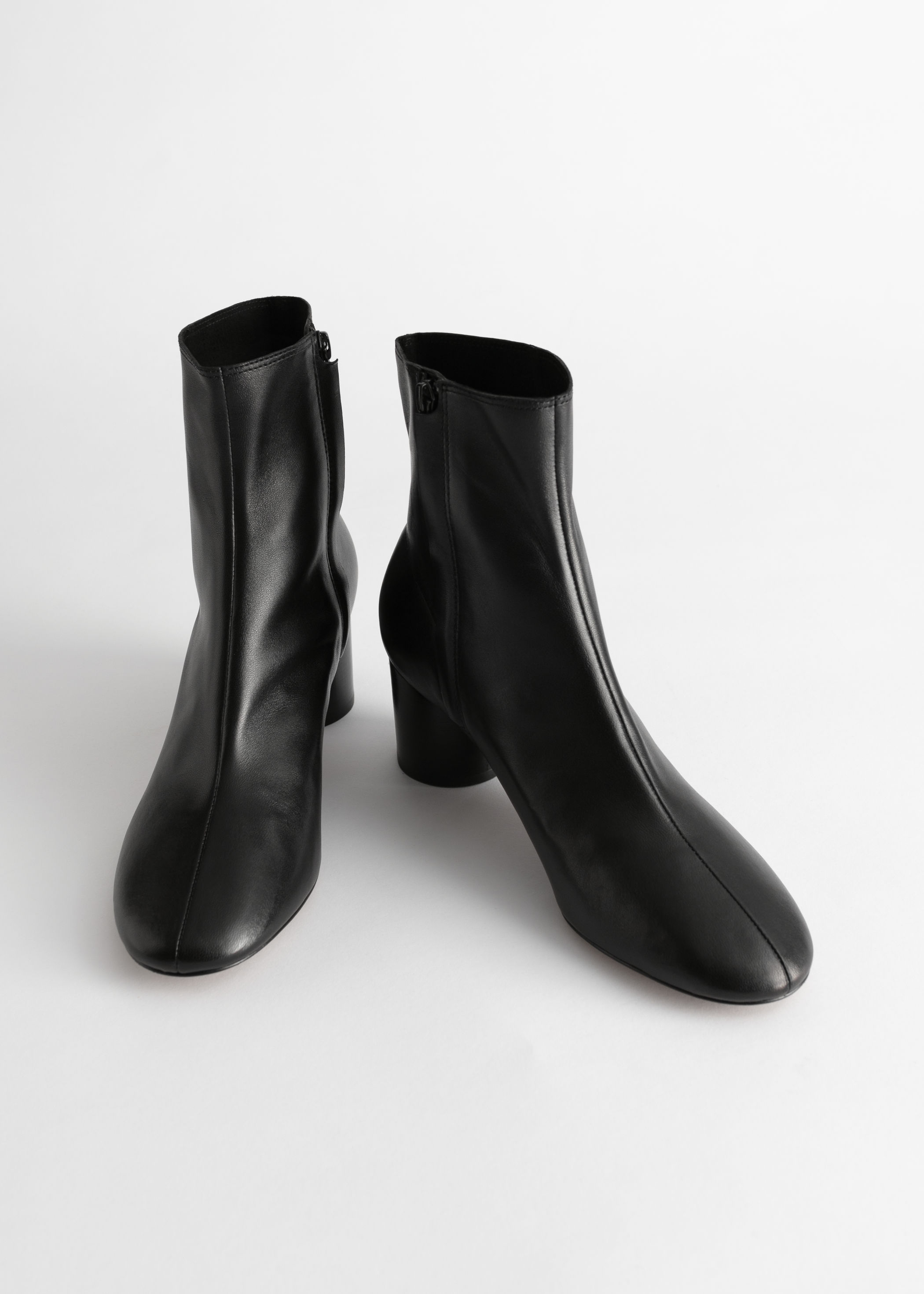 black boots round toe