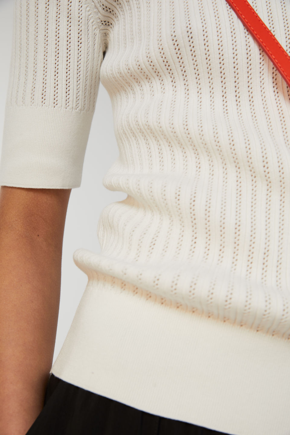 fine knit short sleeve jumper