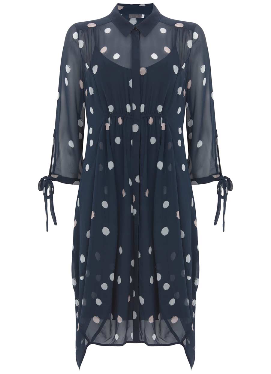 mint velvet navy cocoon dress