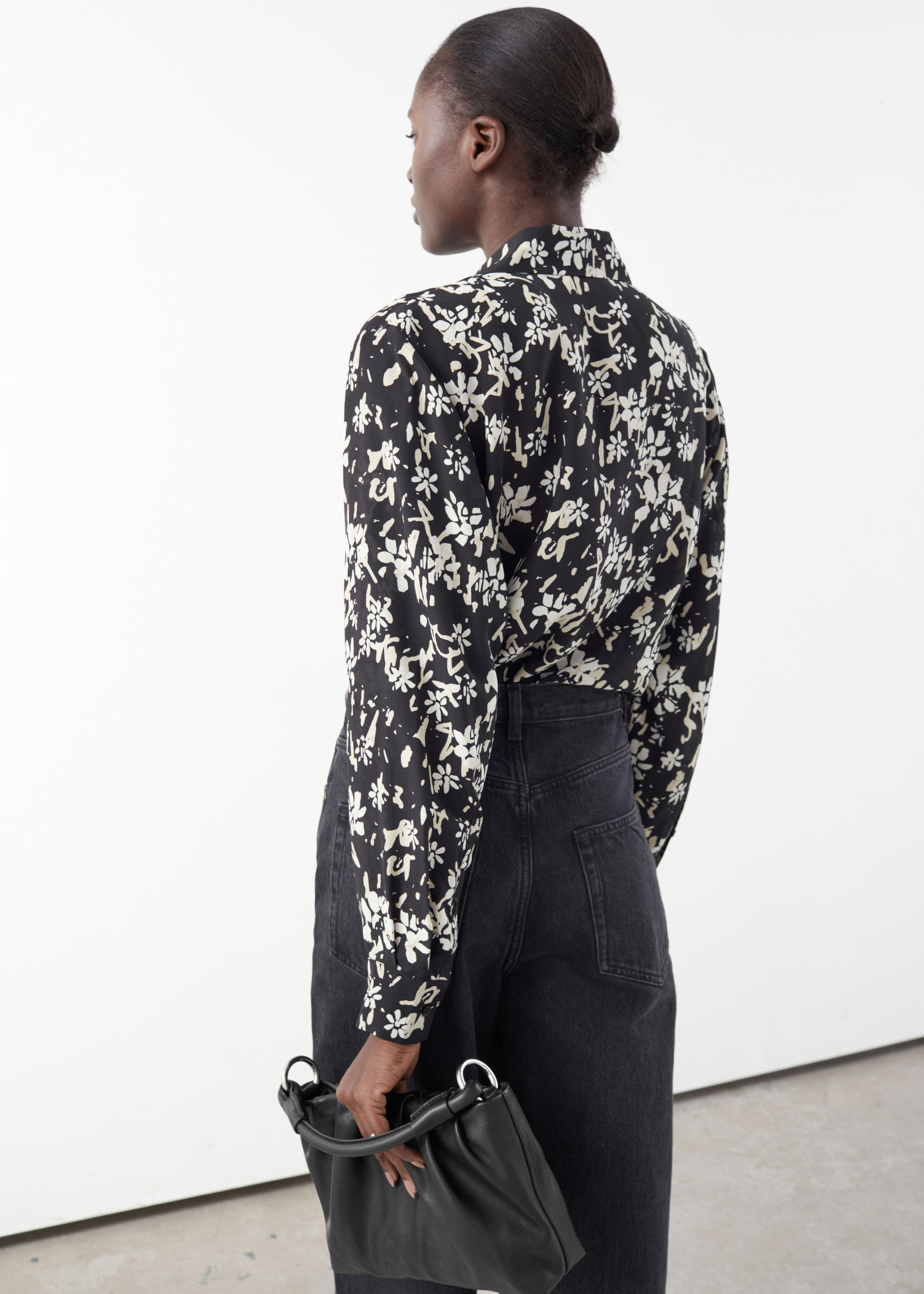 Floral Print Silk Shirt | Endource