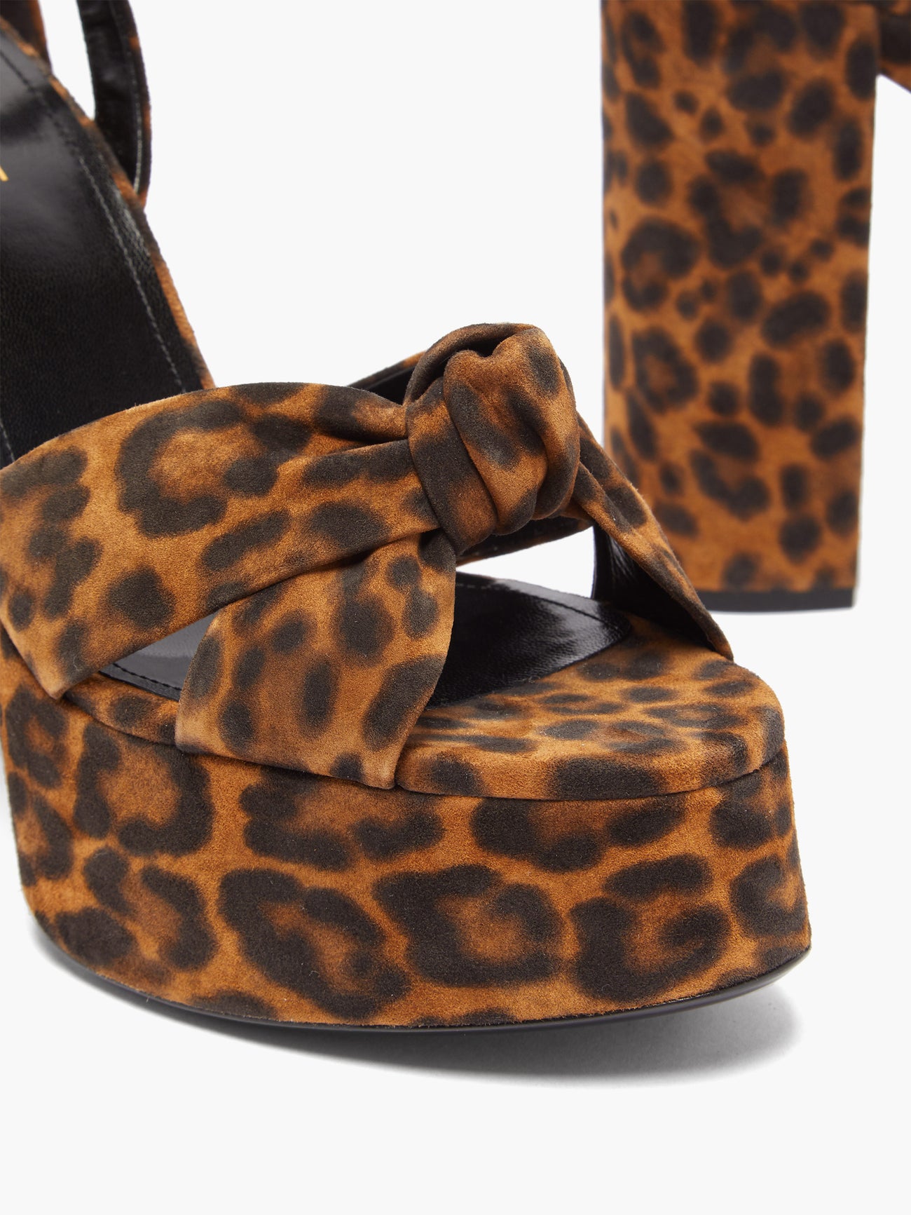saint laurent leopard sandals