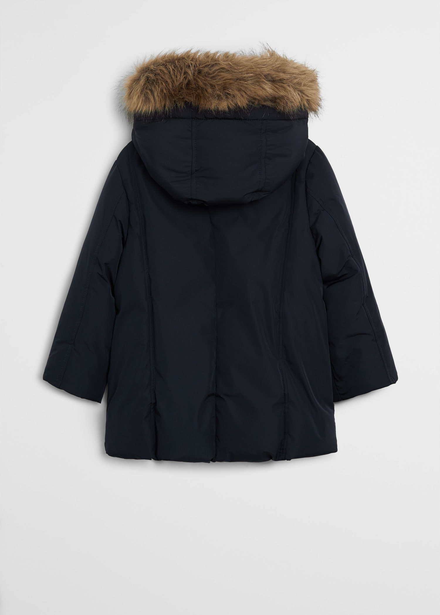 mango hooded faux fur coat