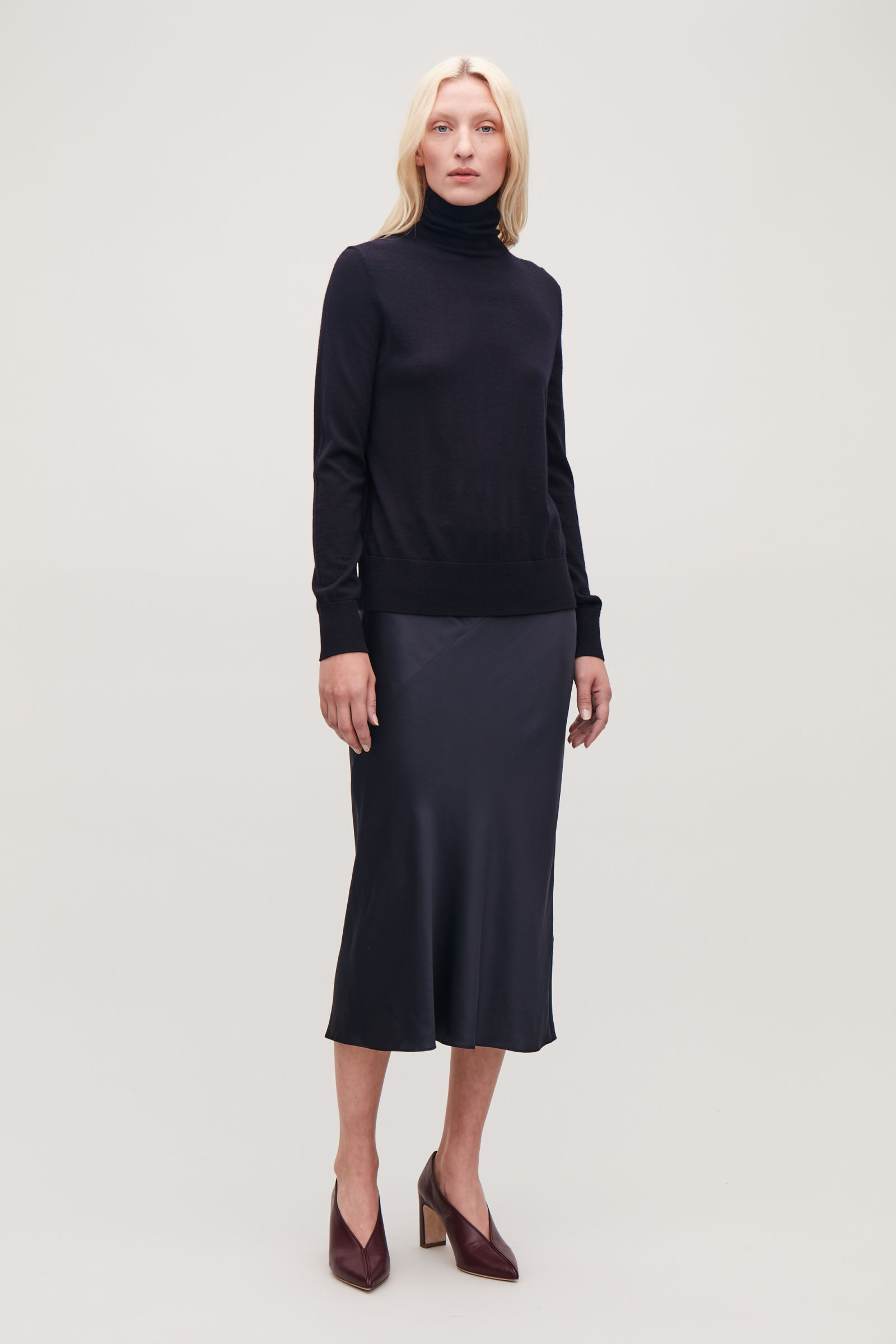 silk skirt cut on bias