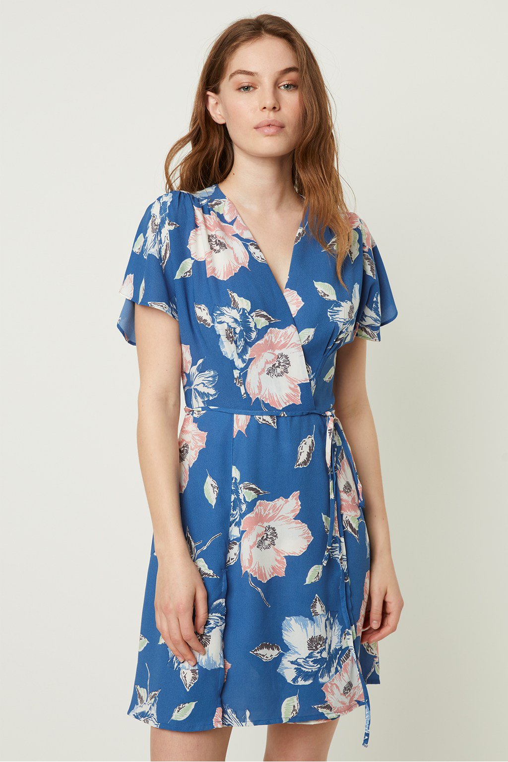 french connection floral wrap dress