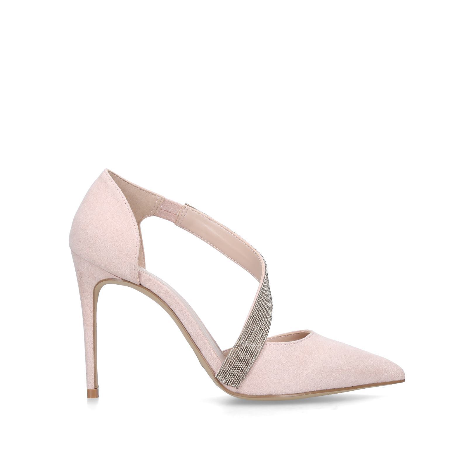 carvela pointed asymmetric strap heels