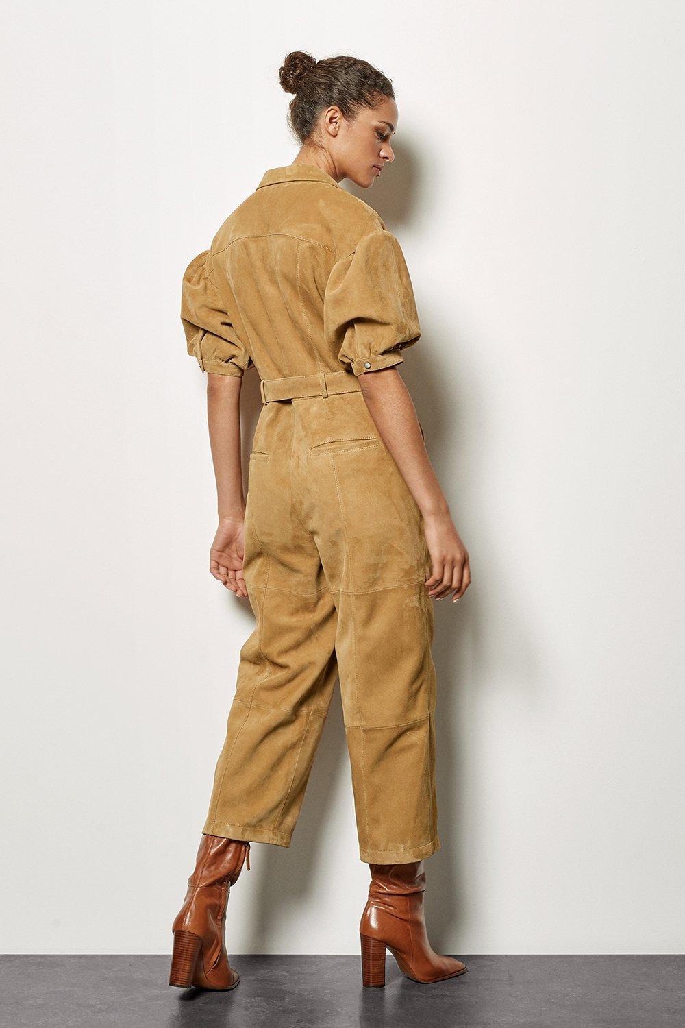 suede jumpsuit