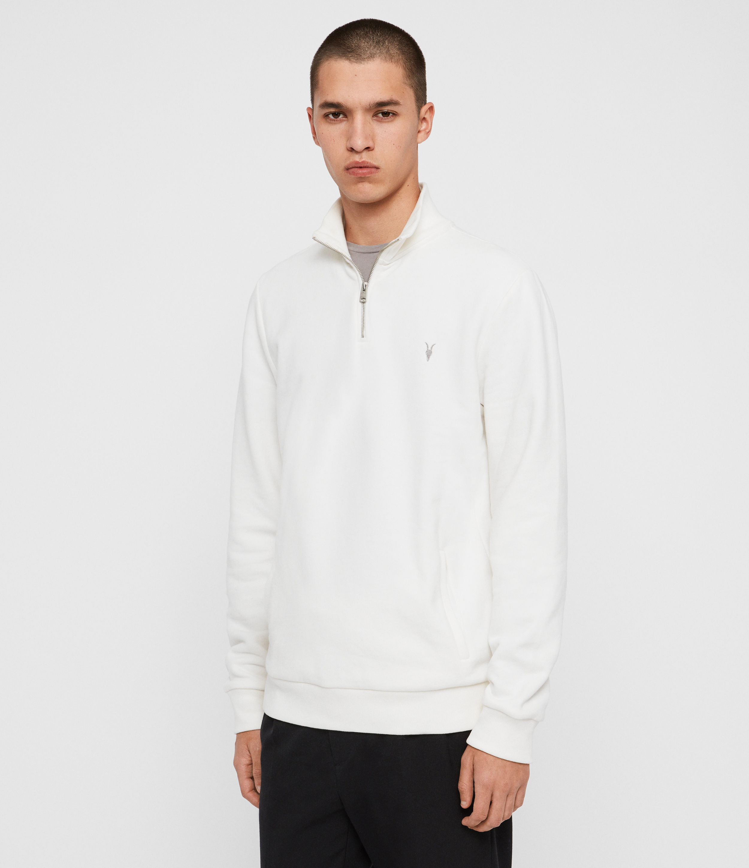 zip funnel neck sweatshirt