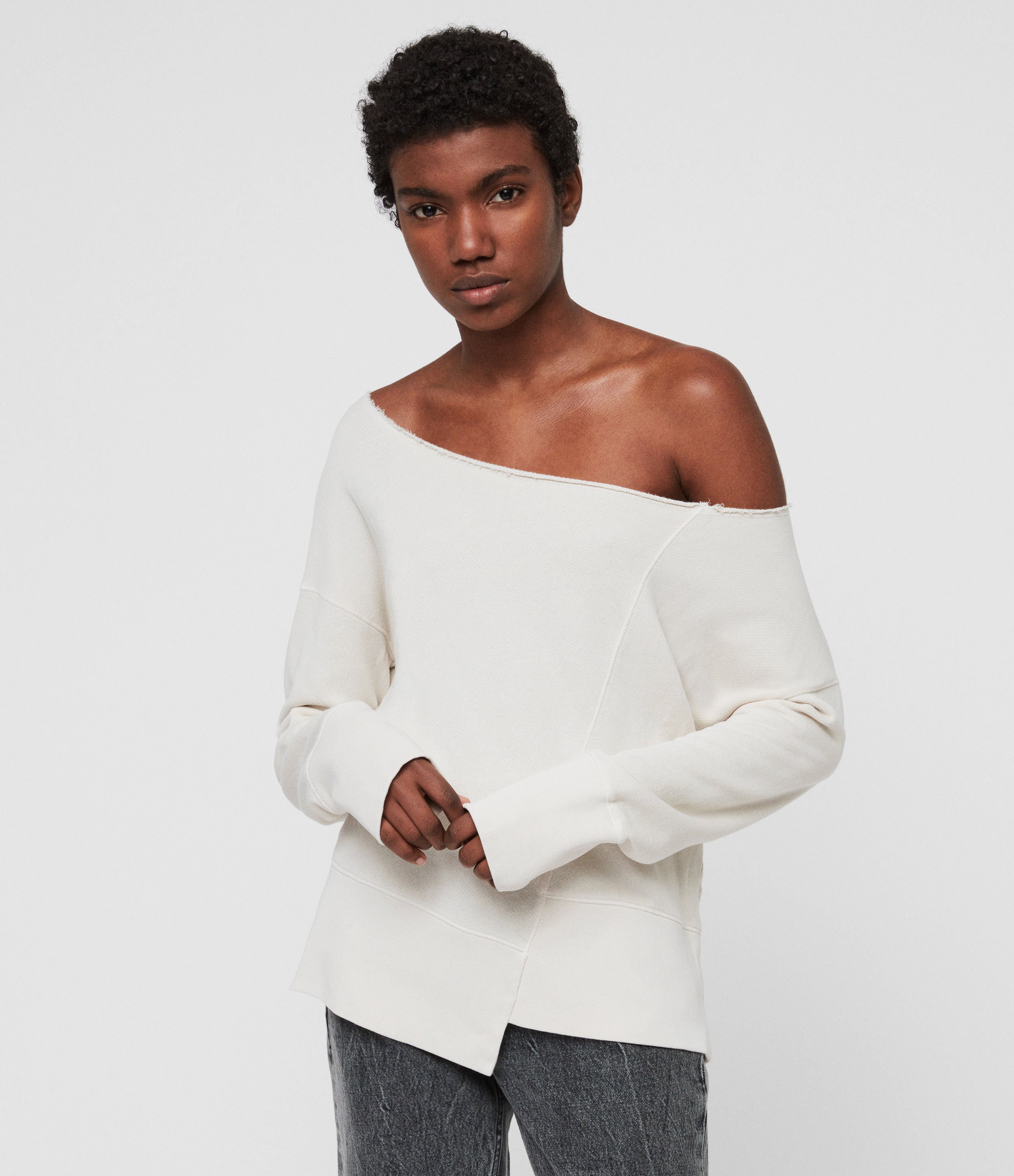 shoulder sweatshirt