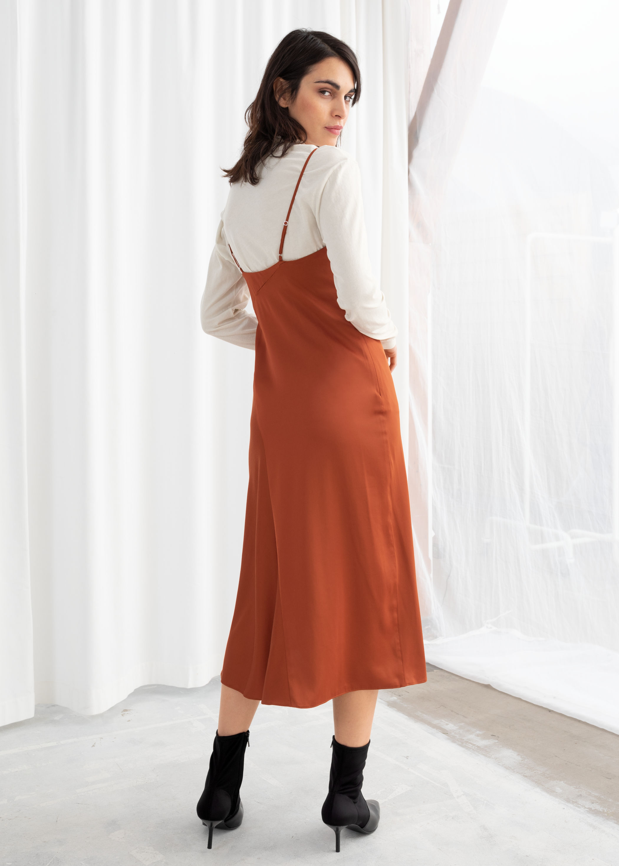 & other stories midi slip dress