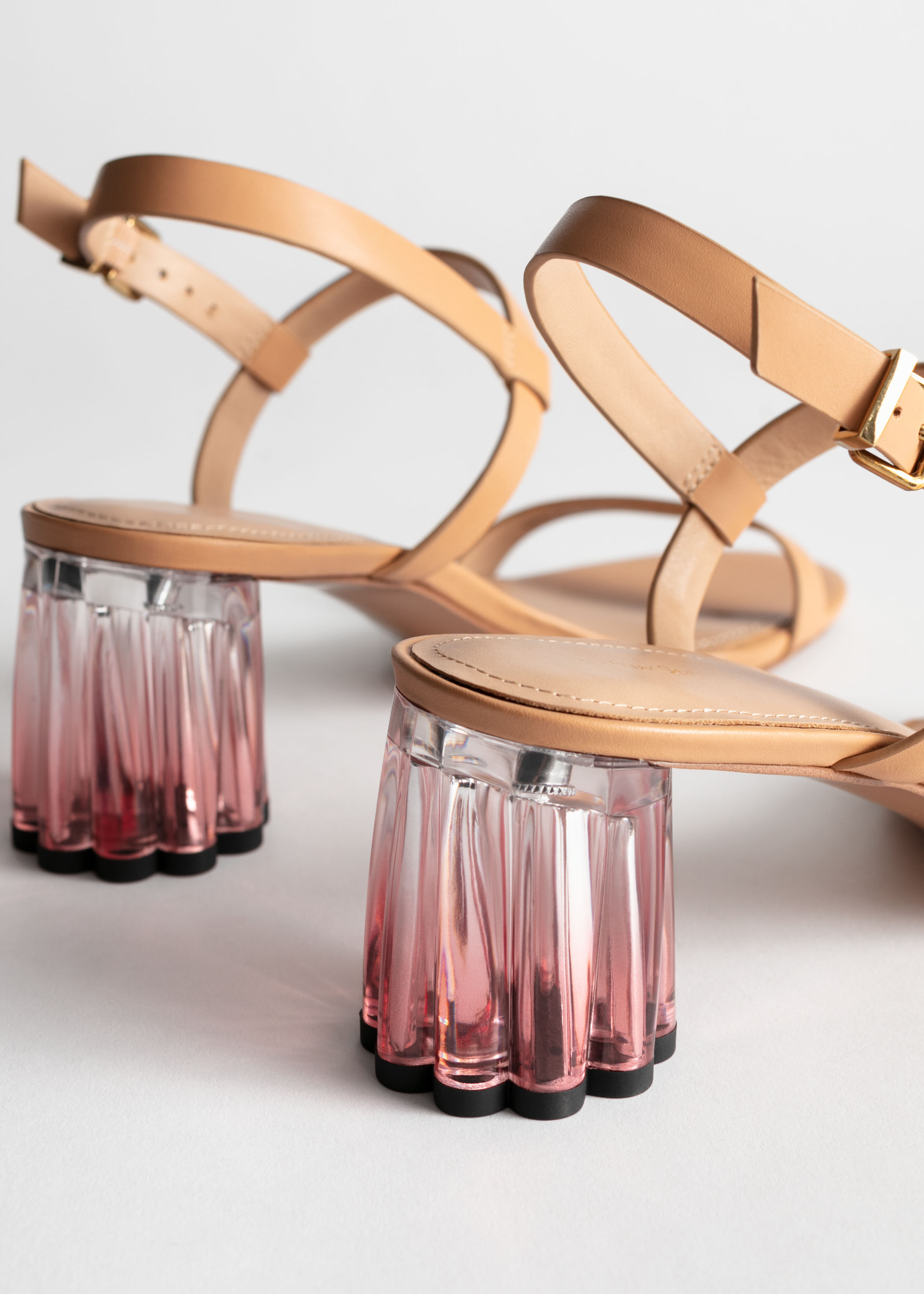 acrylic heel sandals