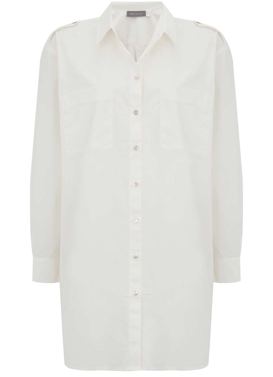 mint velvet white shirt
