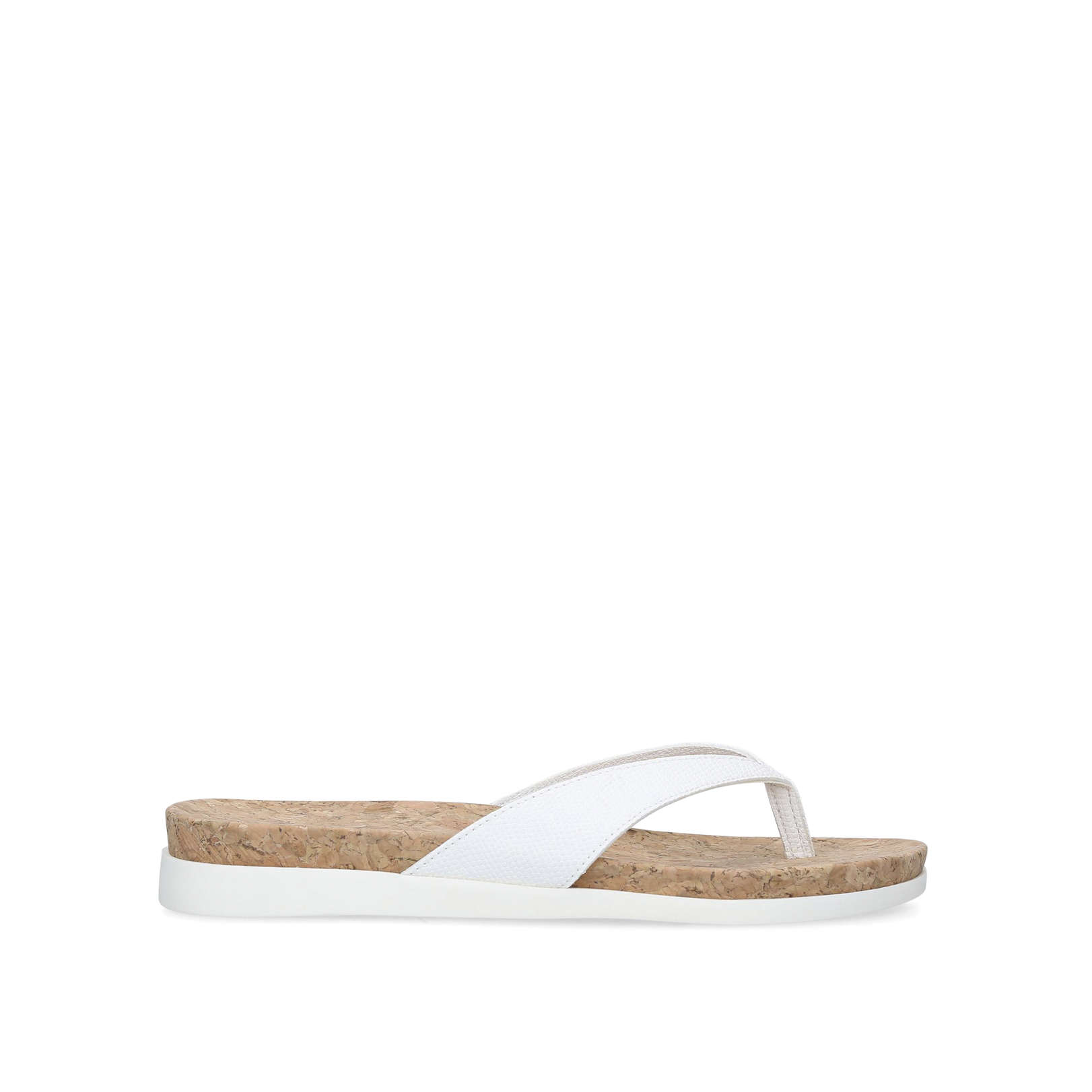 carvela white flip flops