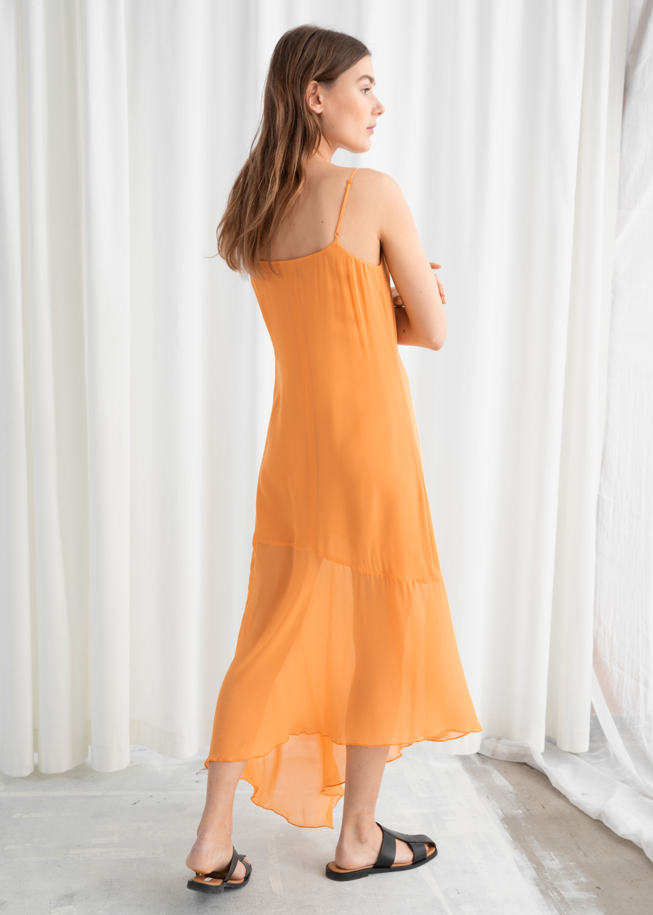 & other stories orange dress