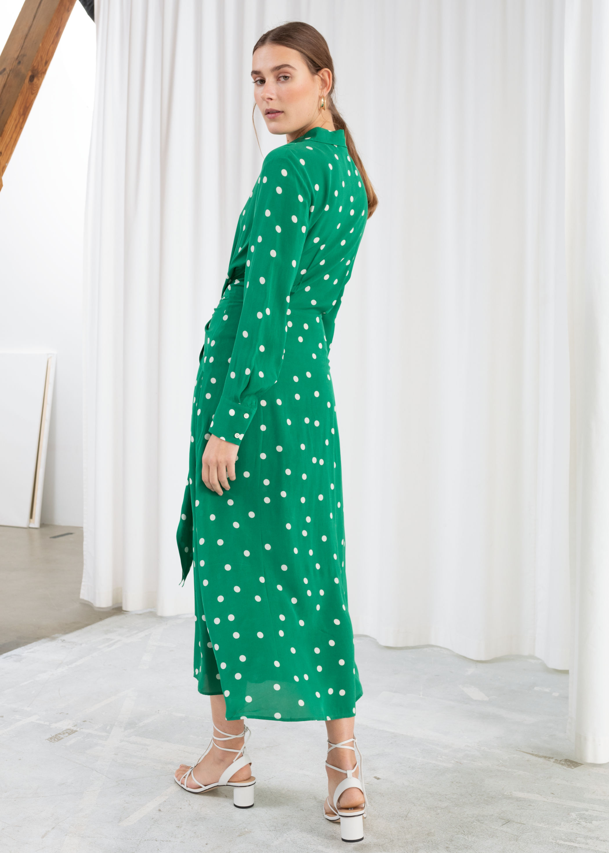 & other stories polka dot dress