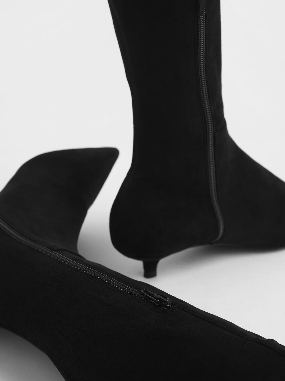 kitten heel thigh boots