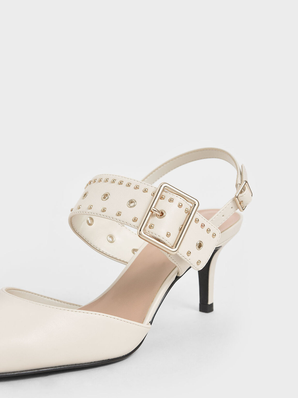 studded slingback heels