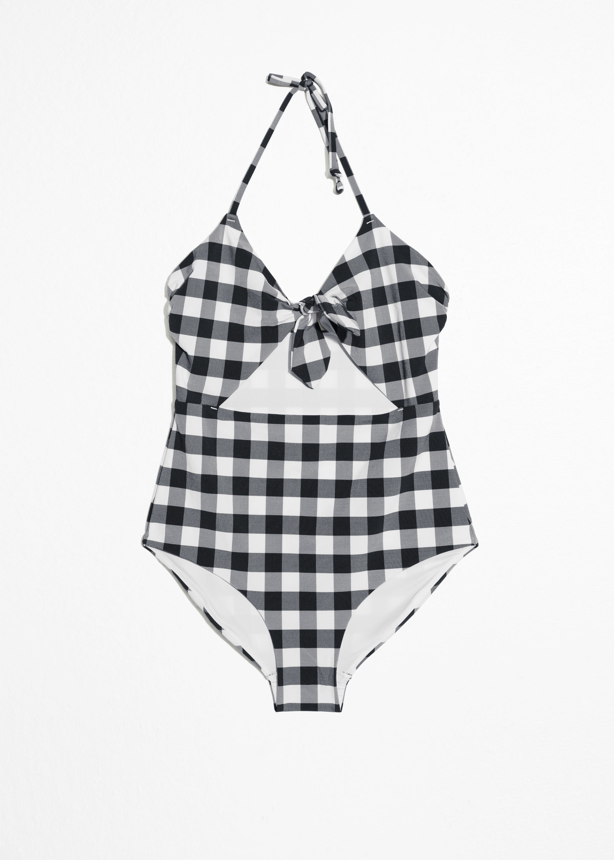 gingham cut out swimsuit