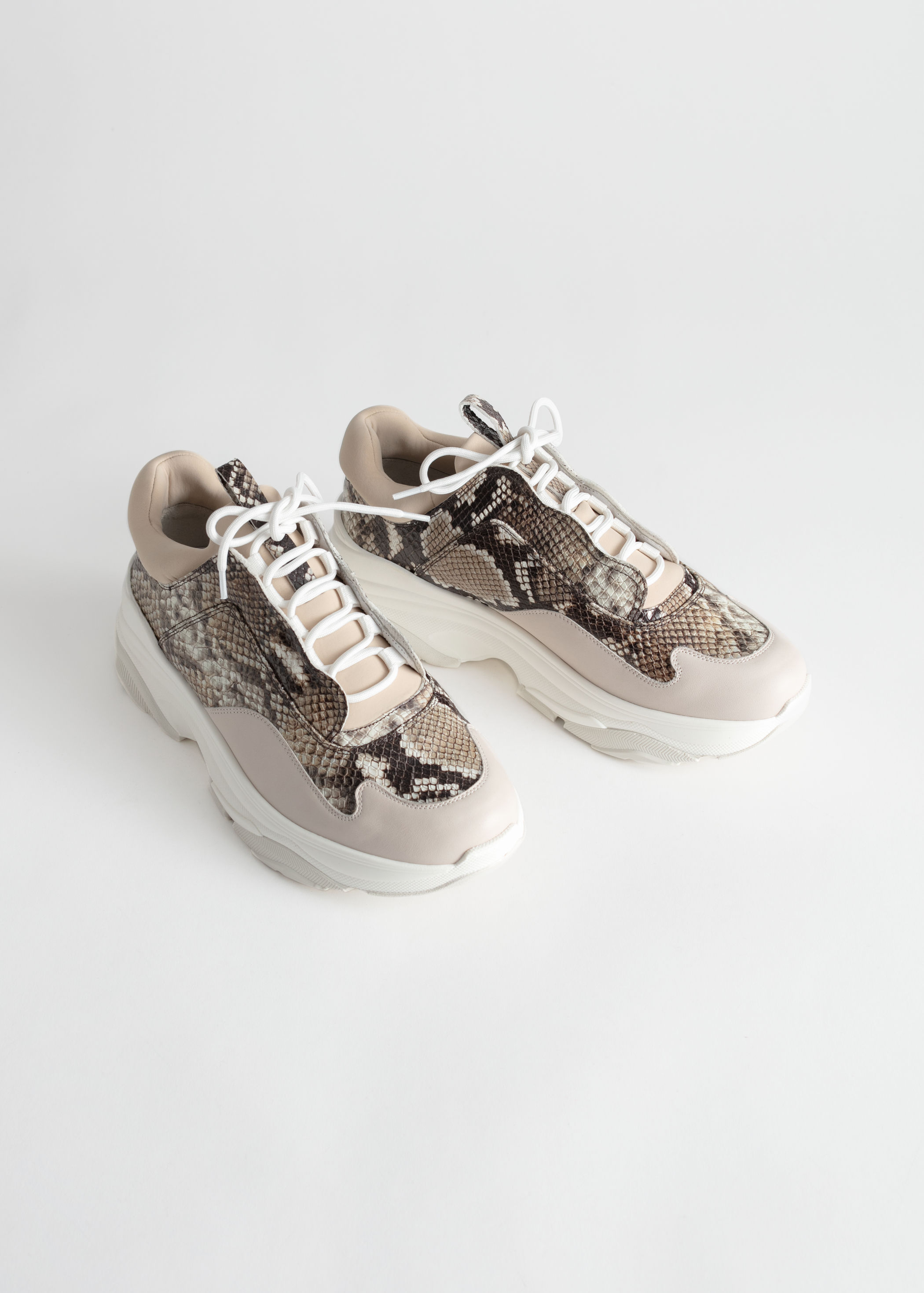 snake print platforms