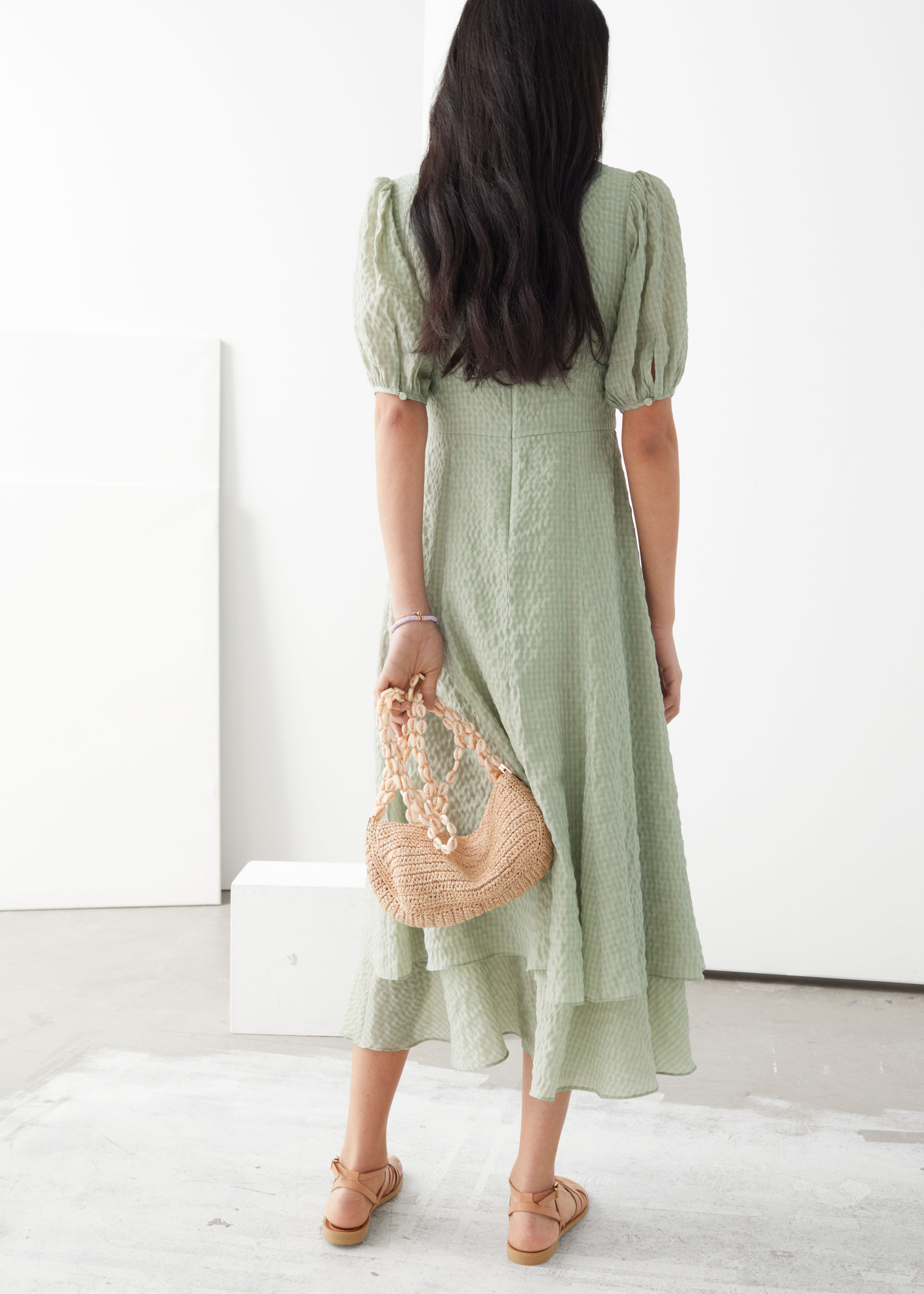 double layer dress with sleeves