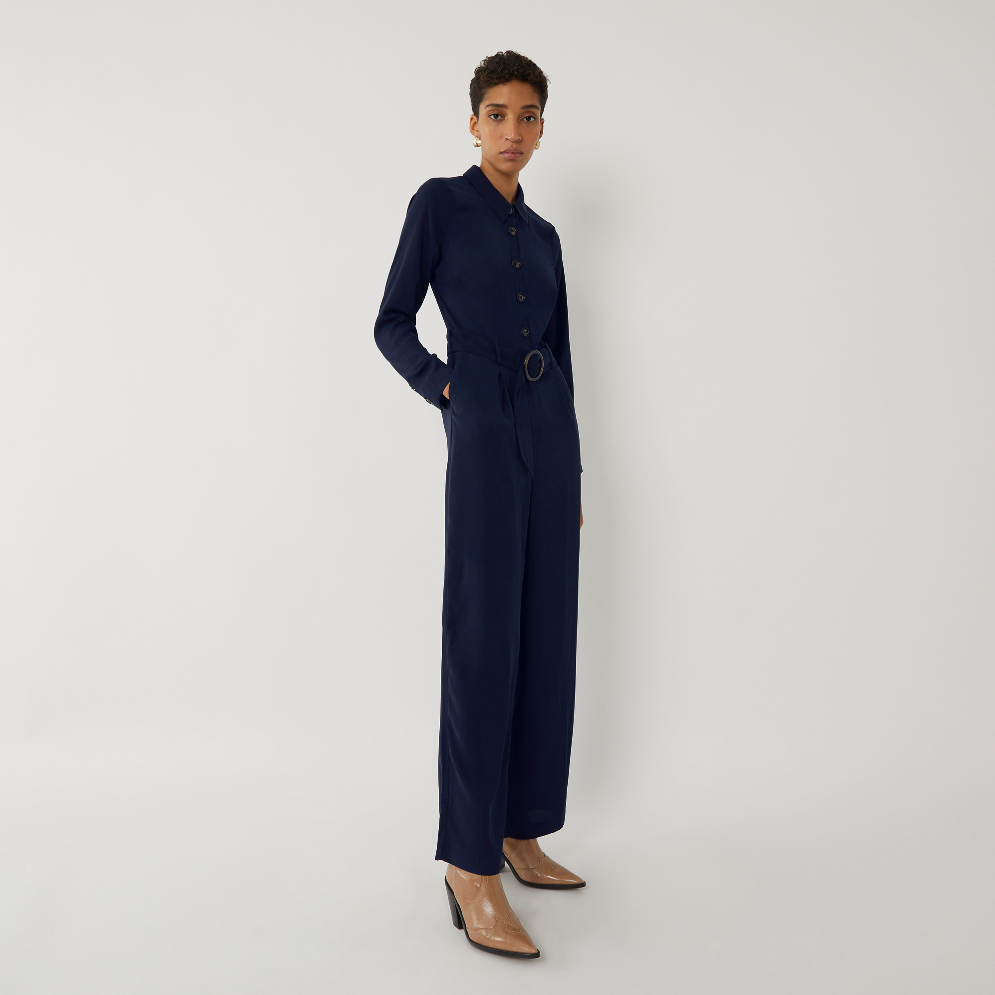 button through jumpsuit