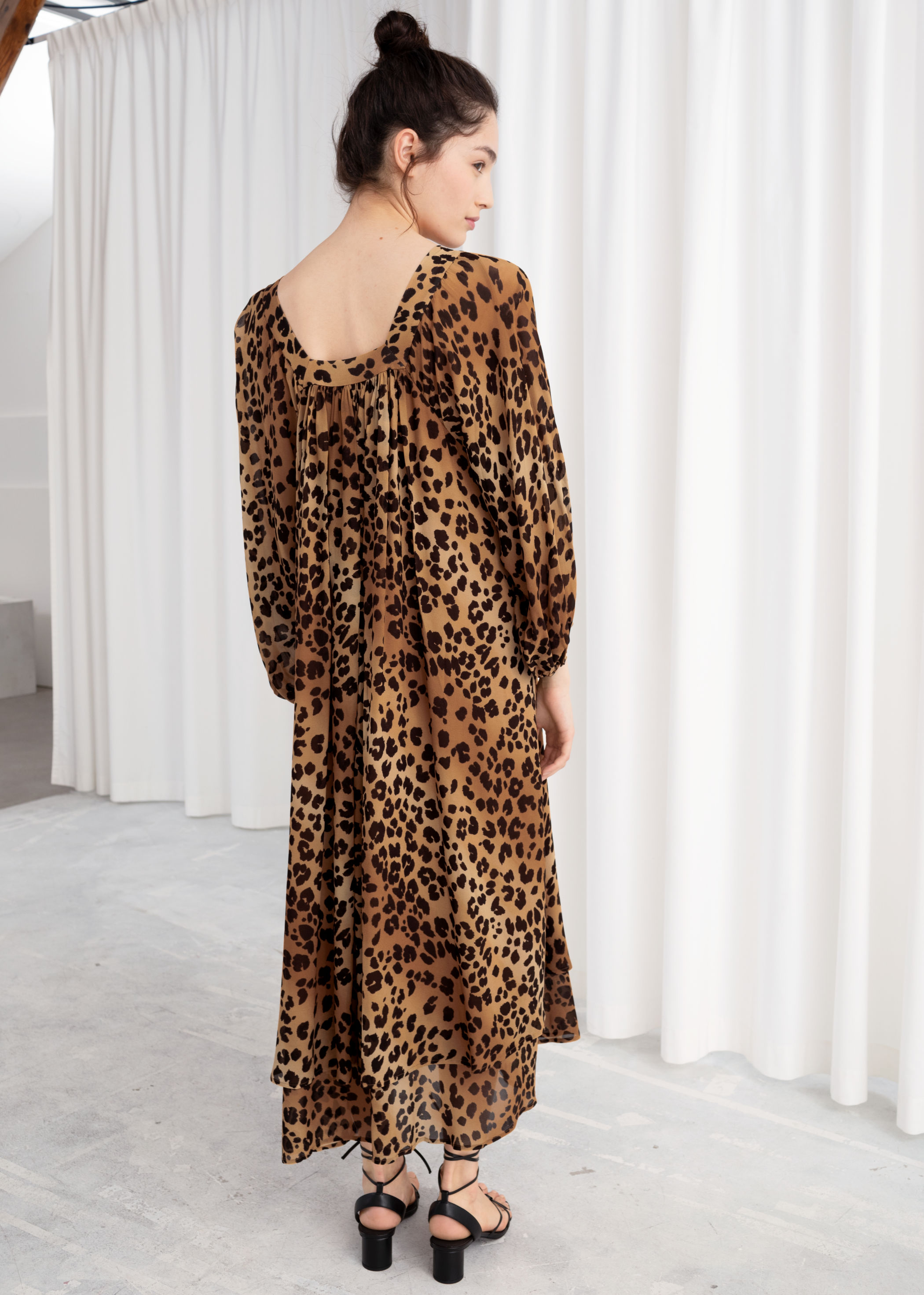 leopard kaftan dress