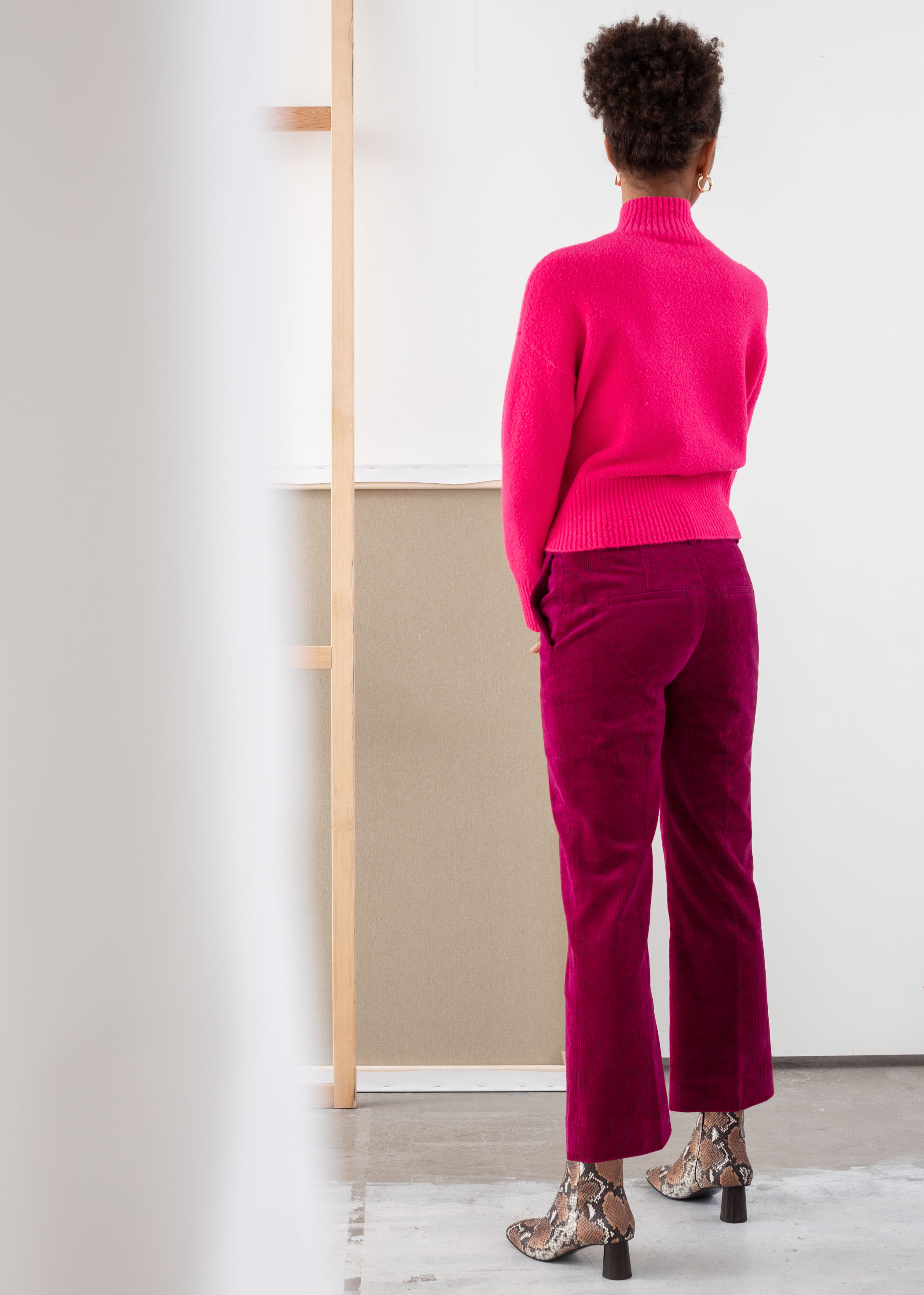 cropped corduroy trousers