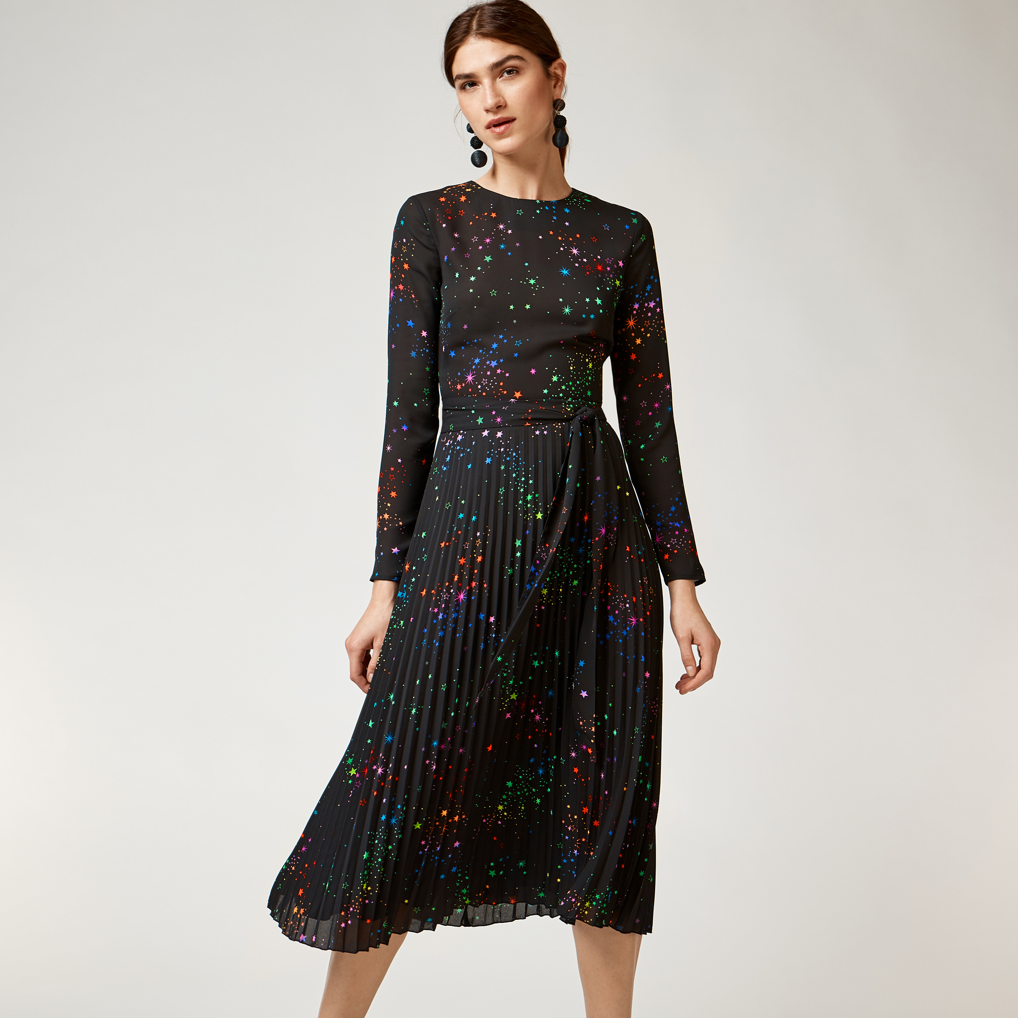 warehouse rainbow wrap dress