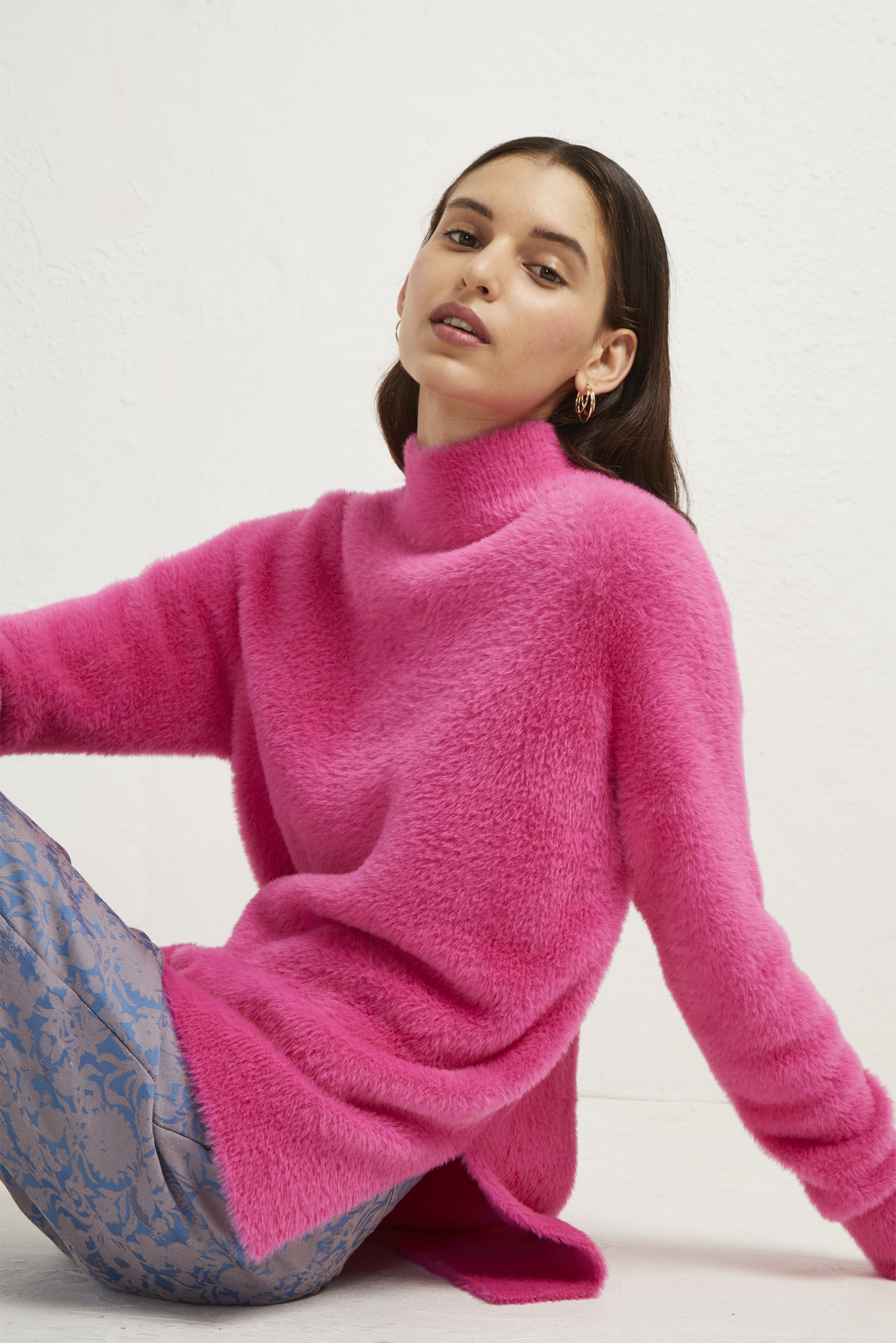 bright pink knitwear