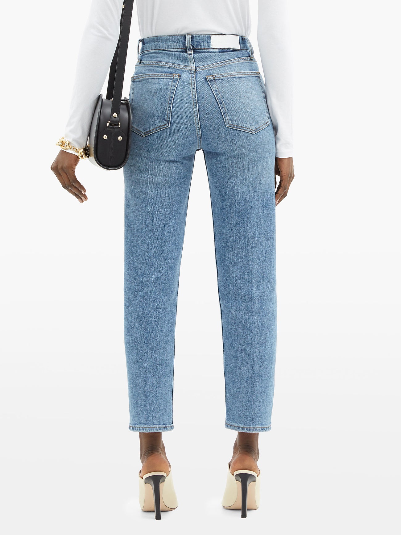 stove pipe leg jeans